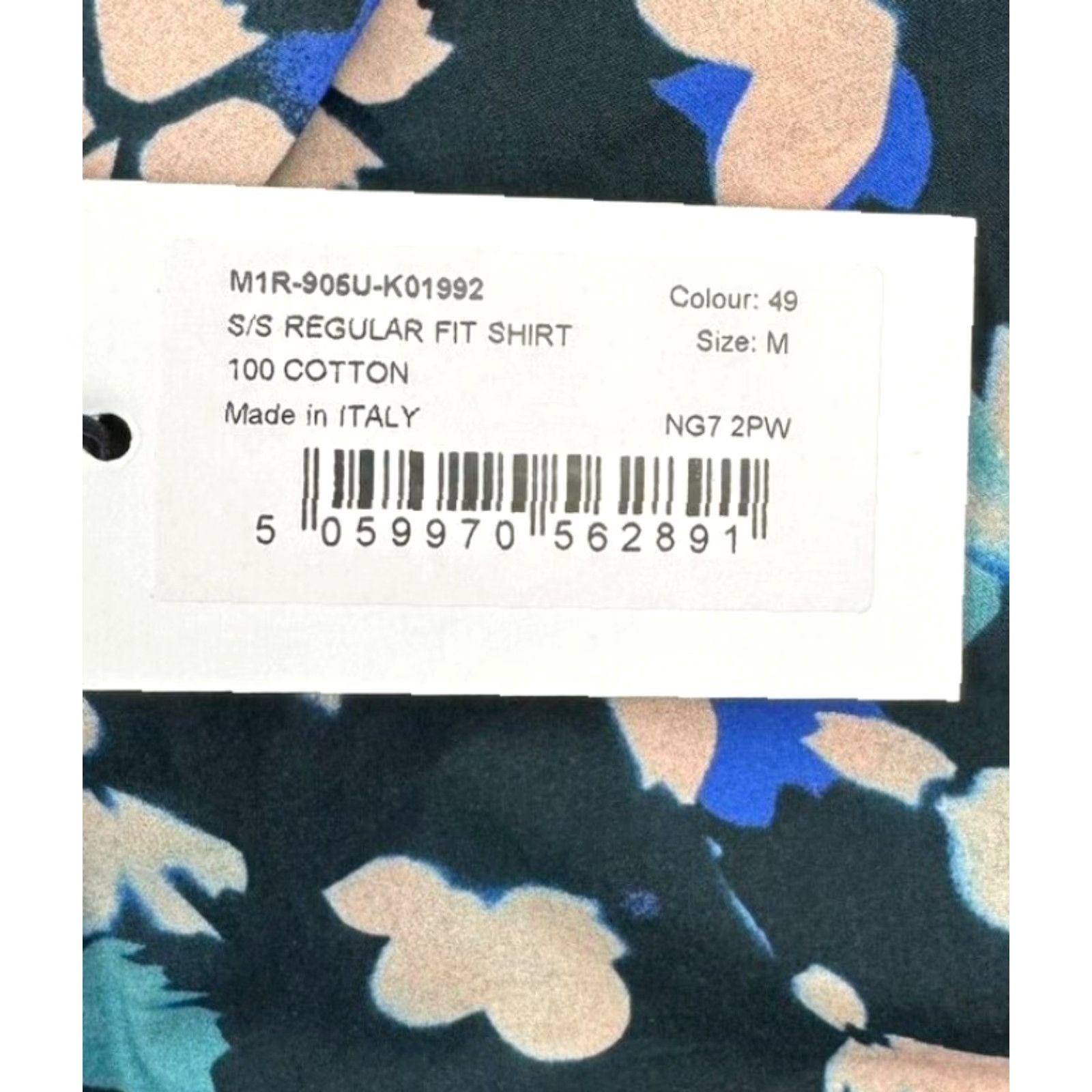 Paul Smith Paul Smith Polo Men’s 100% Cotton S/S Floral Blue Medium Italy Mens Size US M / EU 48-50 / 2 - 4 Thumbnail