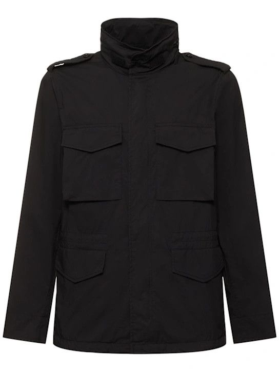 o1lsvrm0425 Poplin Jacket in Black