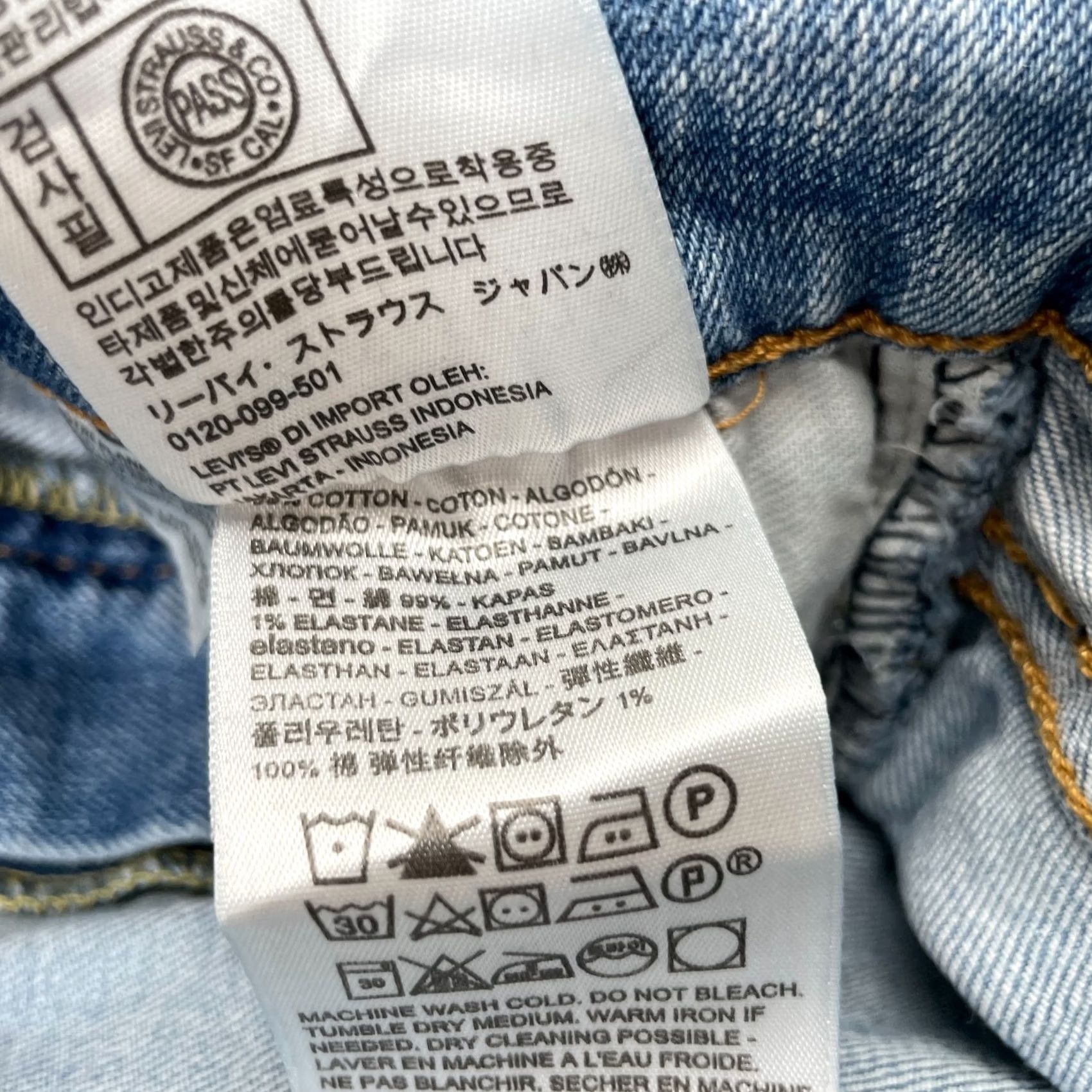Levi's Levi's 511 Jeans Mens 30x30 Blue Straight Leg Slim Fit Denim Logo Cotton Stretch Category: Jeans Professional Structure Size US 28 / EU 44 - 5 Thumbnail