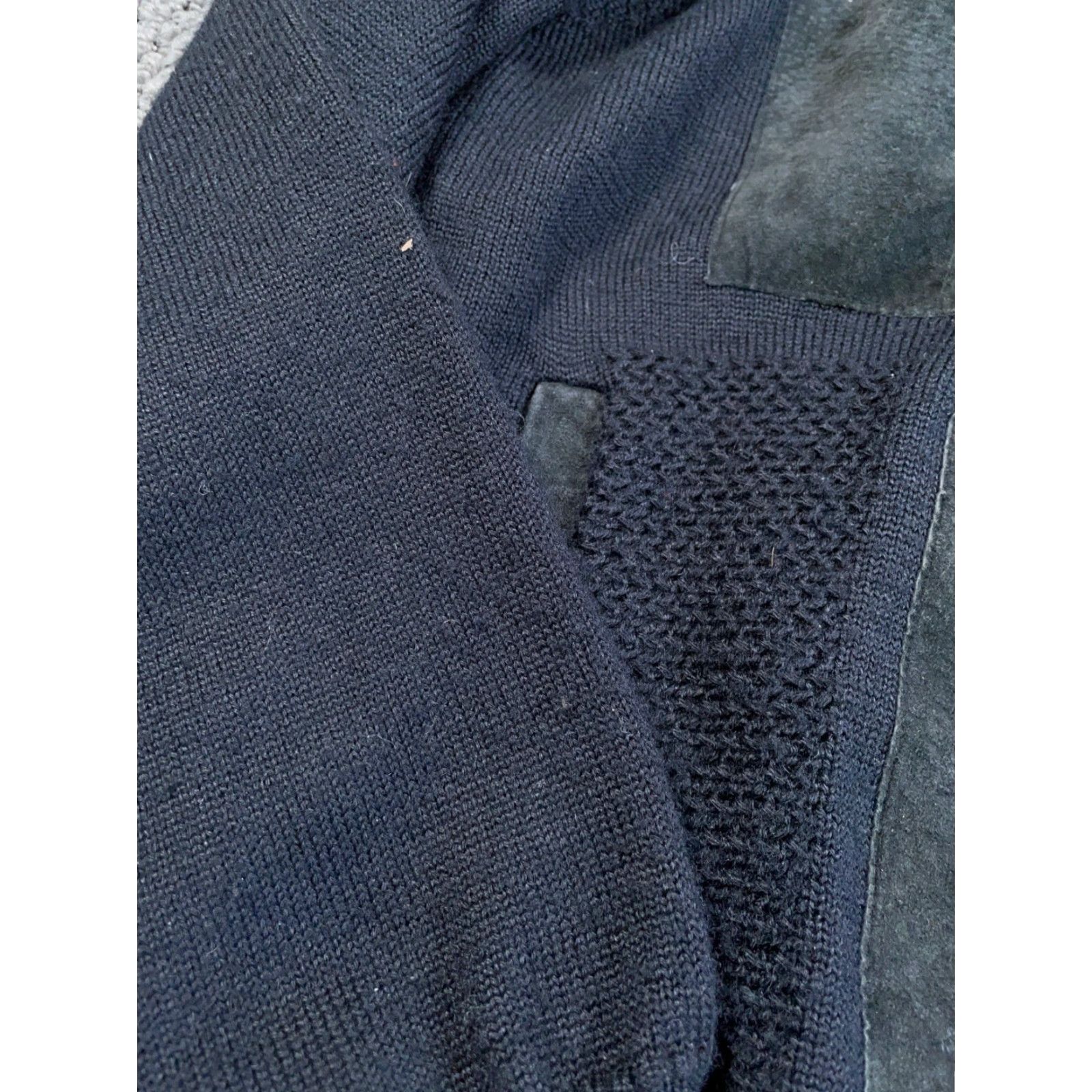 Vintage Tulliano Chunky Knit Sweater Men’s XL Black Mock Neck Full Zip Casual Retro Size US XL / EU 56 / 4 - 5 Thumbnail