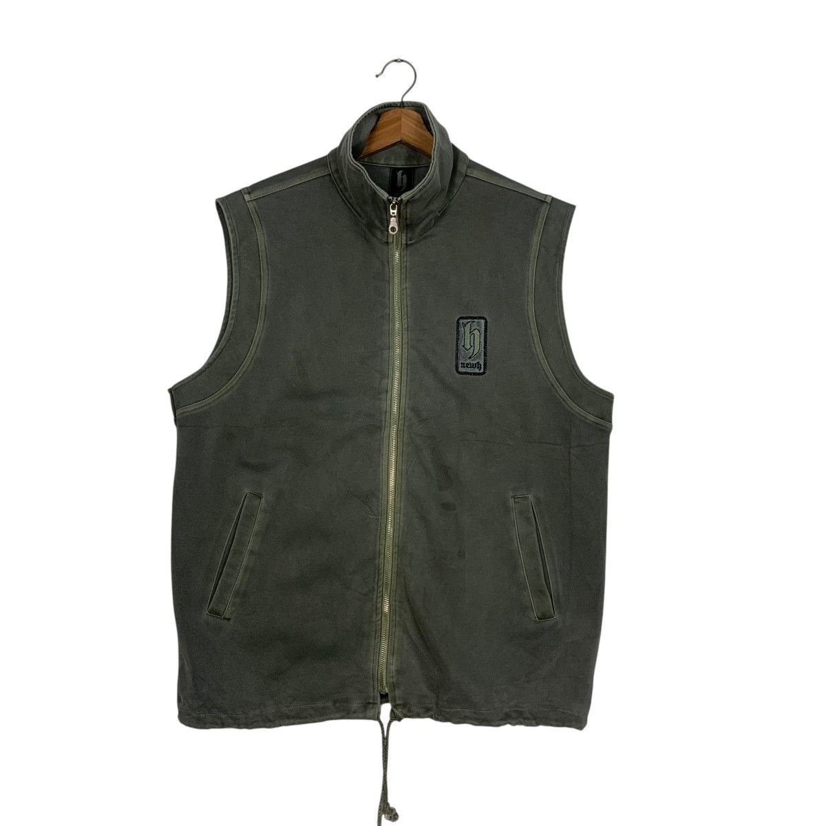 Vintage Vintage NEWH back Big Logo Zipper Vest #3559-C163 Size US L / EU 52-54 / 3 - 3 Thumbnail