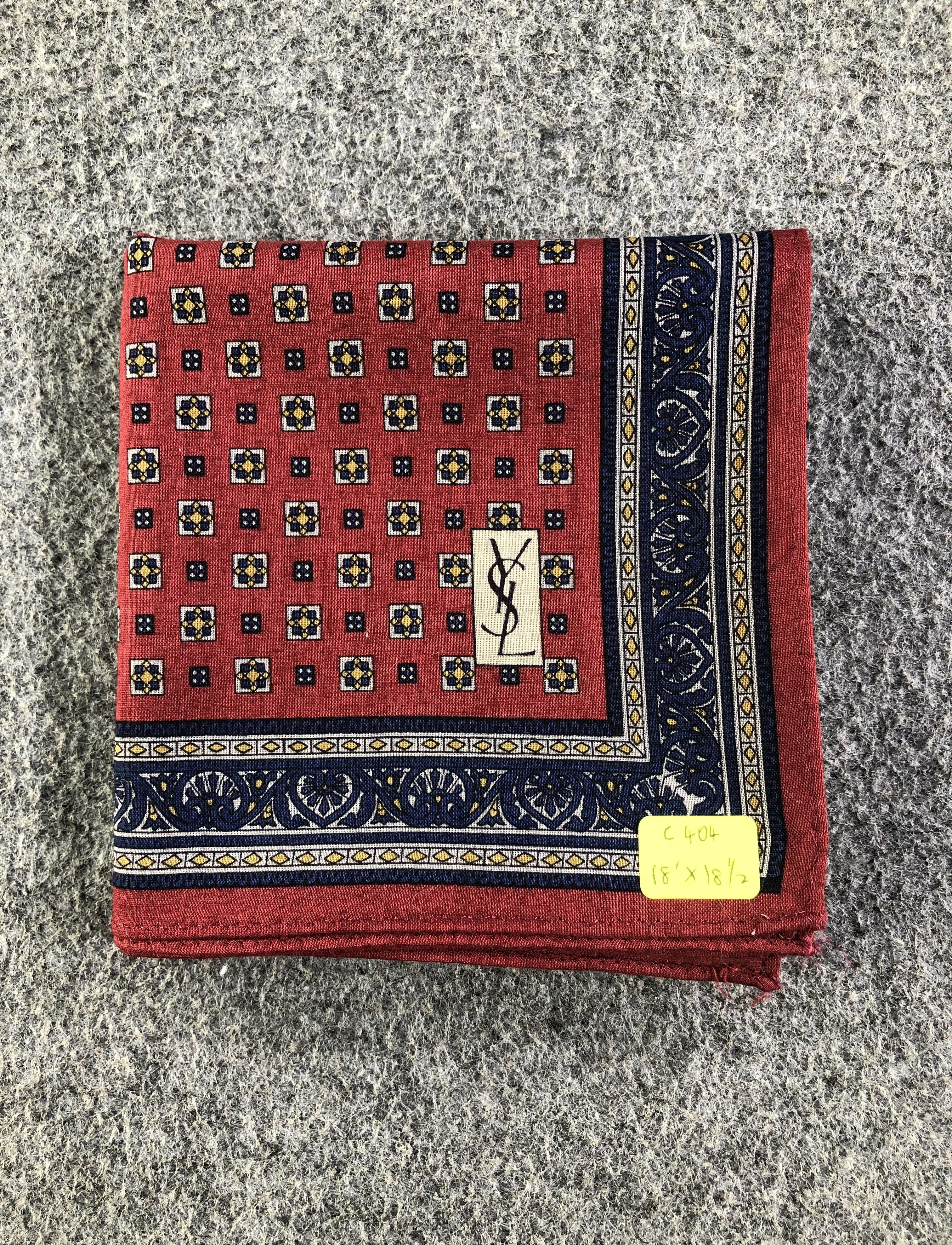 Yves Saint Laurent Yves Saint Laurent Handkerchief / Bandana / Neckerchief C404 Size ONE SIZE - 7 Thumbnail