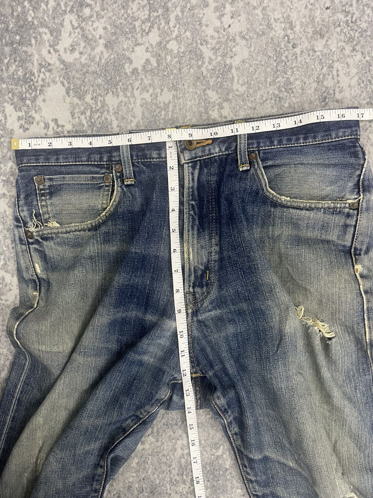 Edwin Edwin 505x Selvedge Distressed Denim Size US 33 - 16 Thumbnail