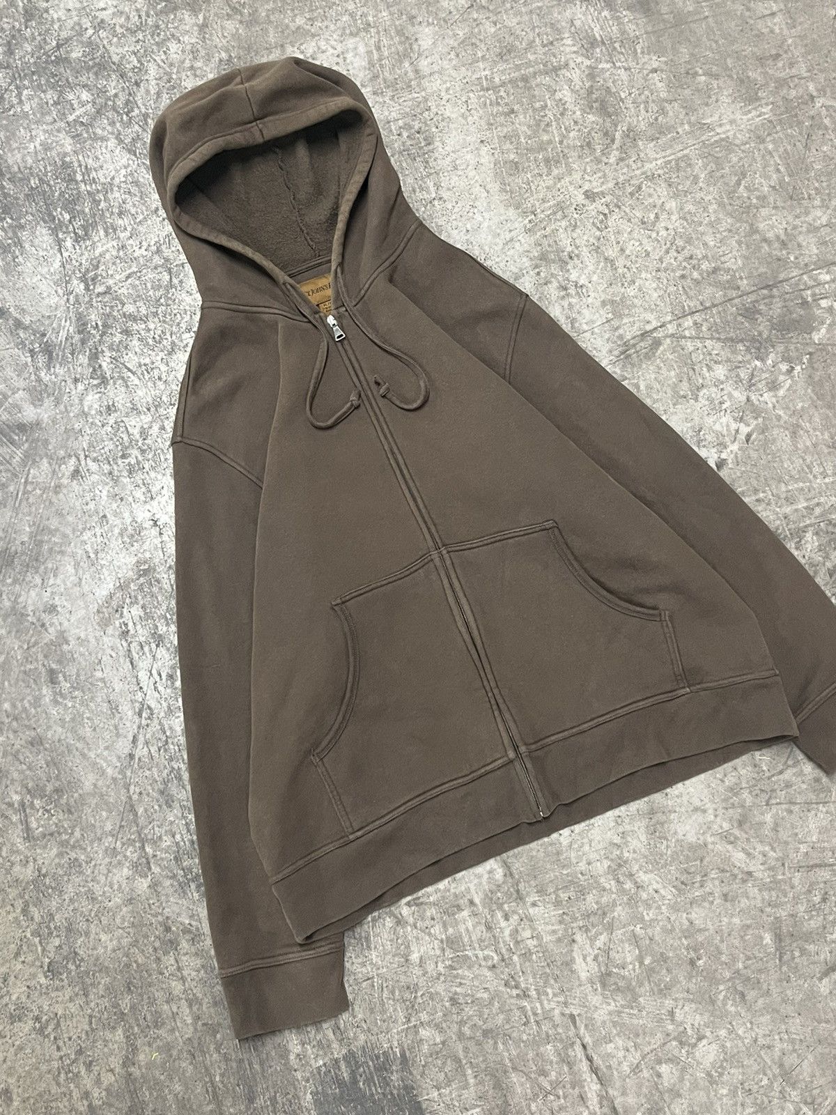 Russell Athletic × Vintage Mocha brown vintage blank zip up sweatshirt earthtone hype Size US XL / EU 56 / 4 - 2 Thumbnail