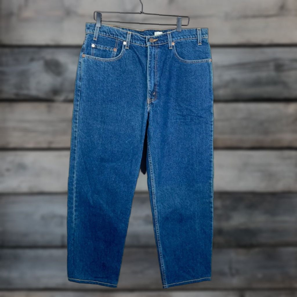 Levi's VINTAGE Levi's 550 Jeans Men’s 38 x 34 Blue Relaxed Fit 1998 90s Grunge Retro 29 Inseam Zip Fly Straight Mens Regular Denim 100% Cotton Mexico Size US 36 / EU 52 - 1 Thumbnail