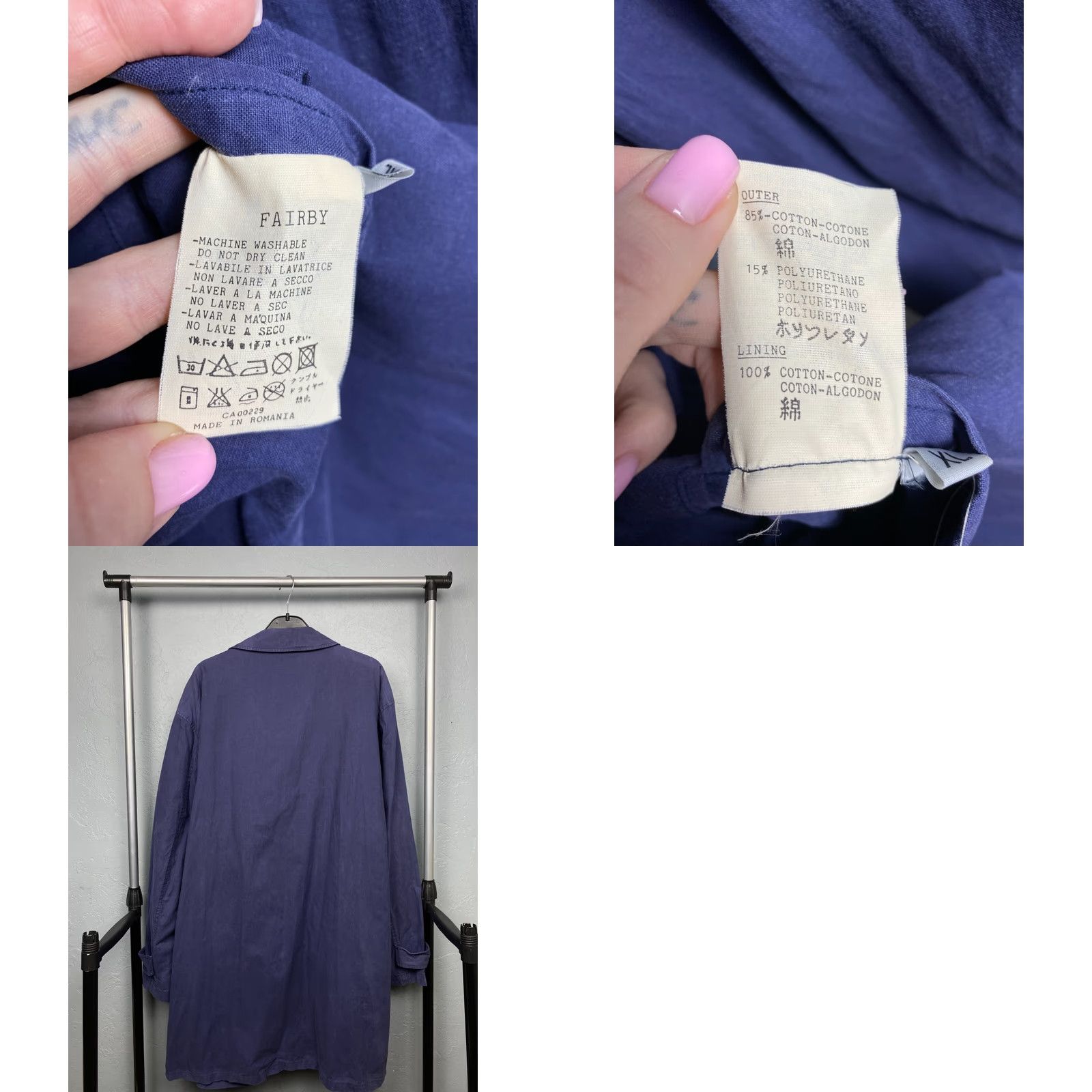 Aquascutum Aquascutum Trench Coat Jacket XL Mens Blue Vintage Size US XL / EU 56 / 4 - 8 Thumbnail