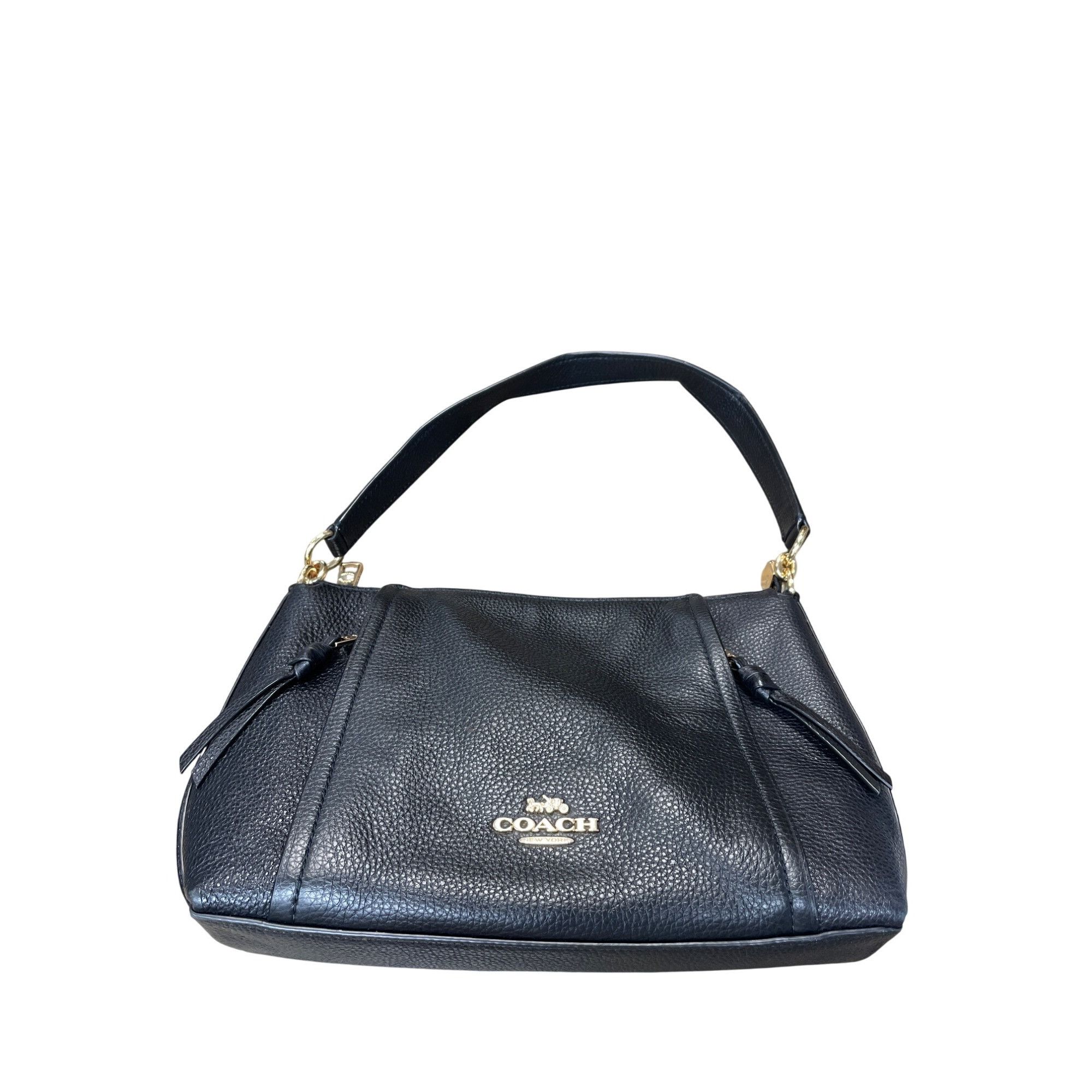 Coach Coach NY Marlon Black Leather pebbled Shoulder HandBag size Size ONE SIZE - 1 Thumbnail