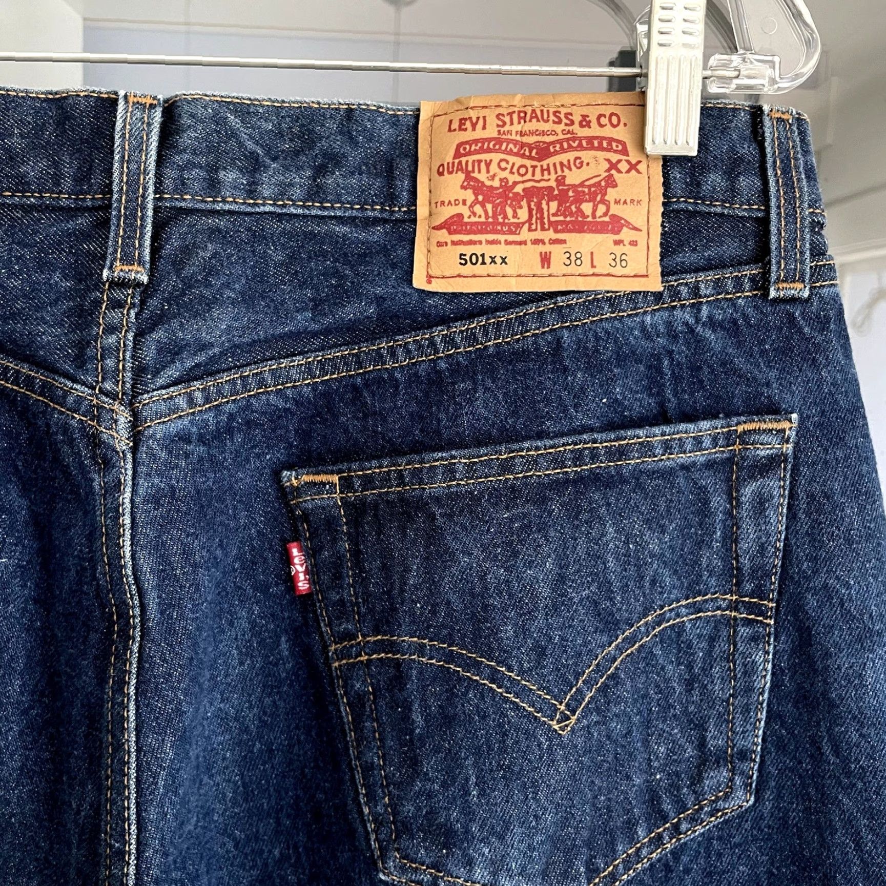 Levi's VINTAGE Levi's 501xx Button Fly Red Tab Jeans W 34 x 32 Size US 34 / EU 50 - 5 Thumbnail