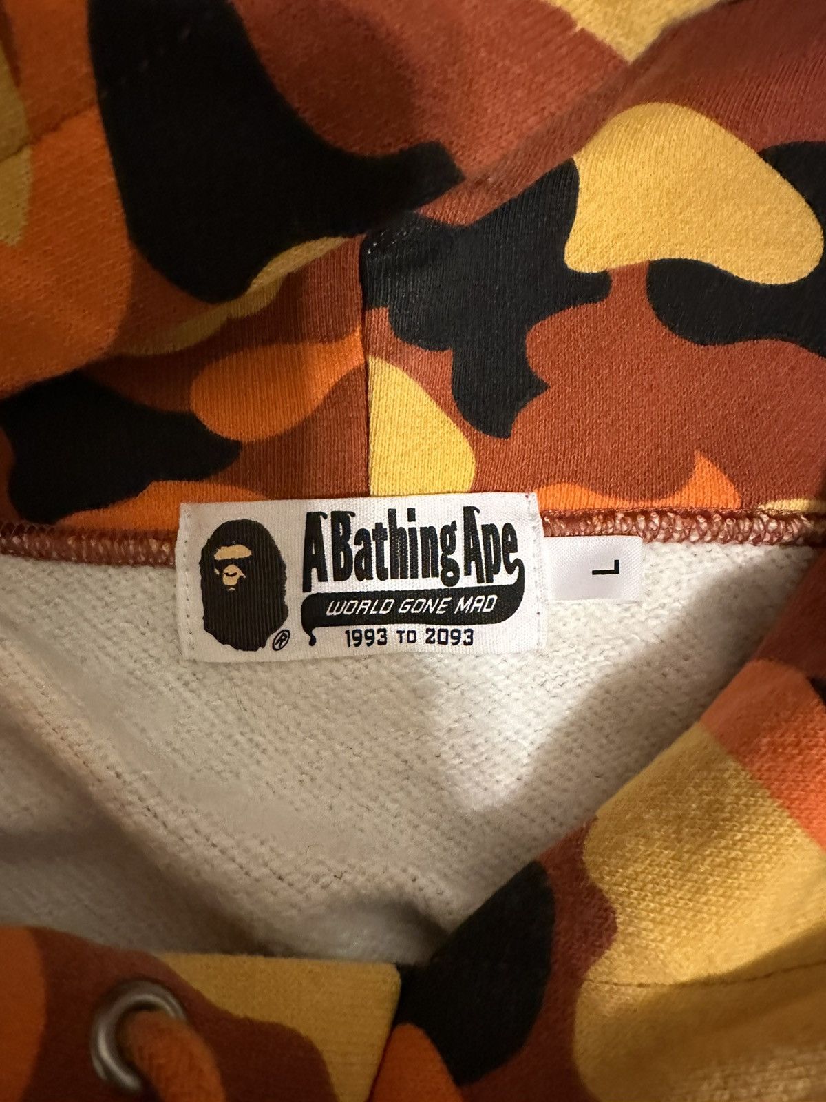 Bape Bape 1st Camo Hoodie Orange Camo Size US L / EU 52-54 / 3 - 4 Thumbnail