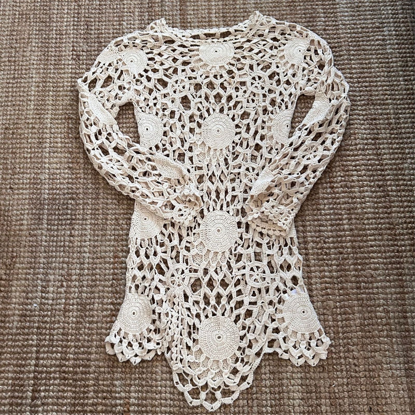 UNIF Rare UNIF Crochet Tunic/Dress, Cream Size M / US 6-8 / IT 42-44 - 1 Thumbnail