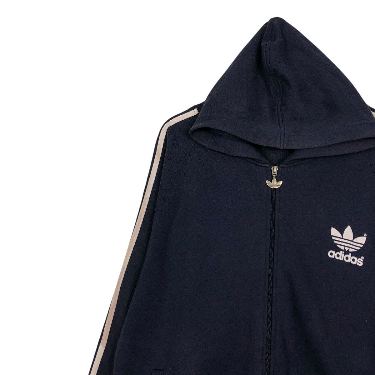 Adidas 🔥VINTAGE ZIPPER HOODIE JACKET ADIDAS BIG LOGO BACK HIT Size US L / EU 52-54 / 3 - 9 Thumbnail
