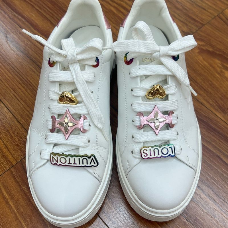 Louis Vuitton Louis Vuitton Time Out Pink Low-Top Sneakers -2505 Size US 8 / IT 38 - 2 Thumbnail