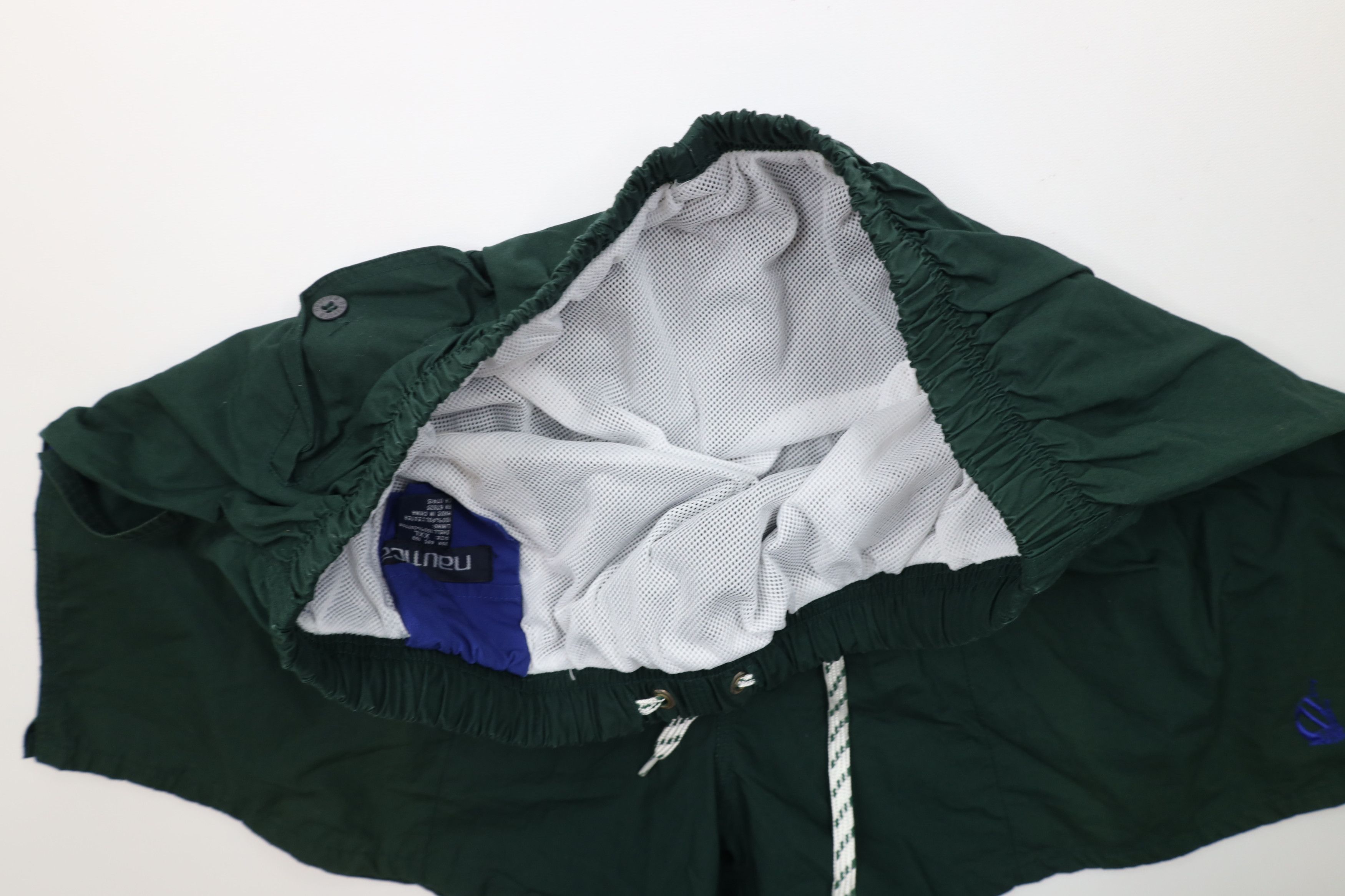 Nautica Vintage 90s Nautica Above Knee Lined Shorts Green Cotton Size US 38 / EU 54 - 7 Thumbnail