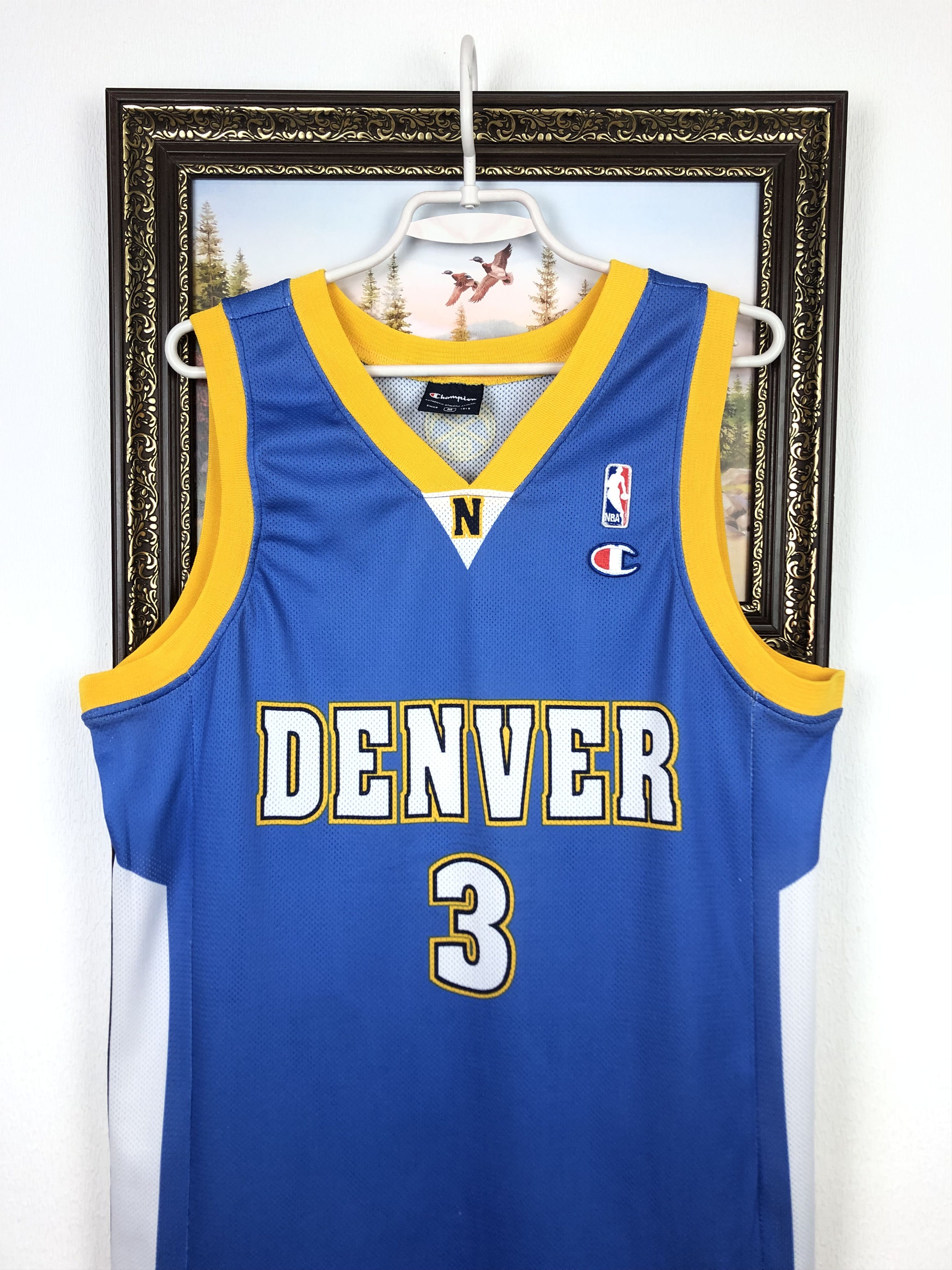 NBA Vintage Champion Denver Nuggets Iverson NBA Jersey Shirt Size US M / EU 48-50 / 2 - 2 Thumbnail