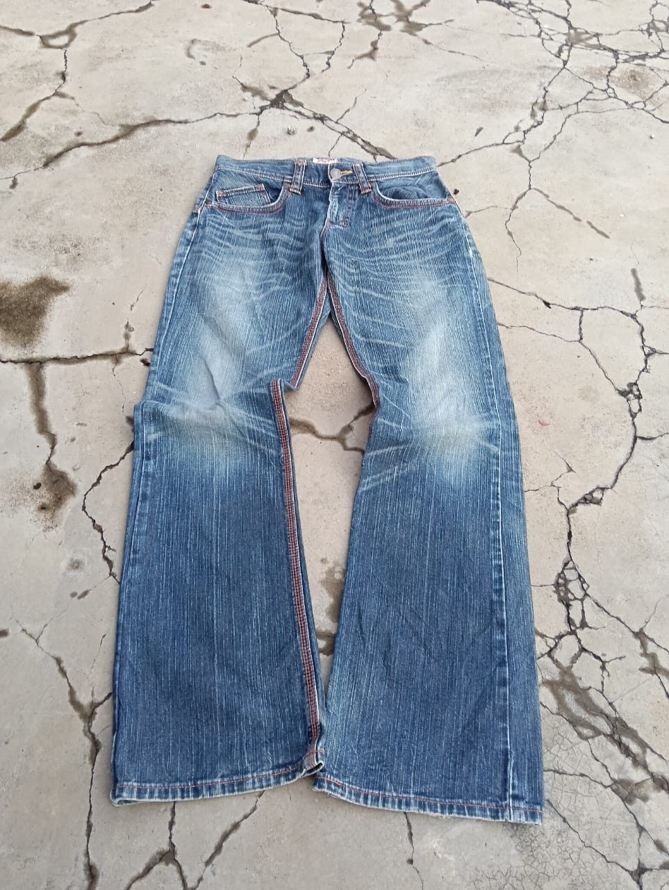 Edwin Flare EDWIN Exclusive Vintage XV Cinch Back Denim Size US 32 / EU 48 - 1 Thumbnail