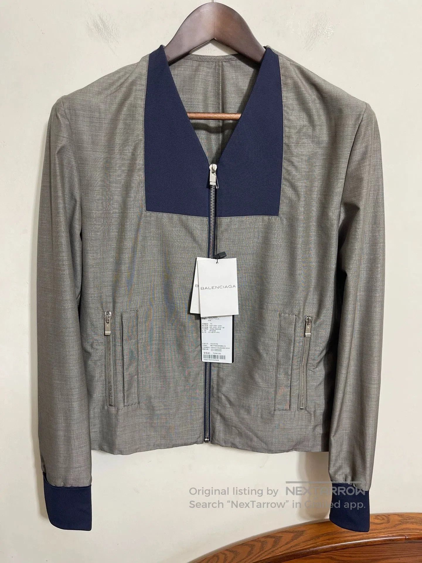 Balenciaga Balenciaga Gray Zip-Up Jacket 50/52. Size US M / EU 48-50 / 2 - 1 Thumbnail