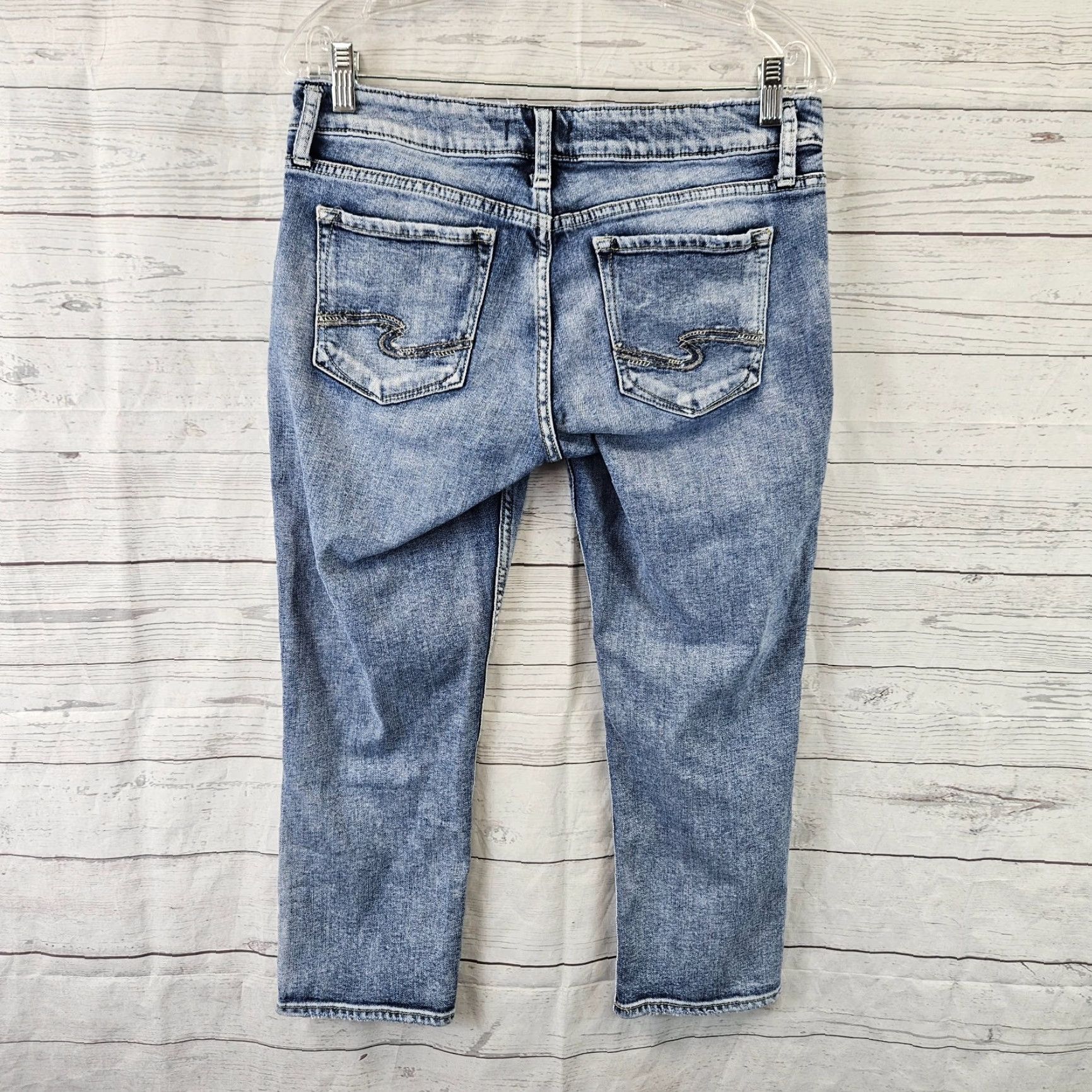 Silver Jeans Co. Silver Jeans Suki Capri Jeans Womens 28 Blue Low Rise Cotton Blend Denim 28 Inseam 22.5 Vintage No Mens Womens Girls Size 28" / US 6 / IT 42 - 3 Thumbnail