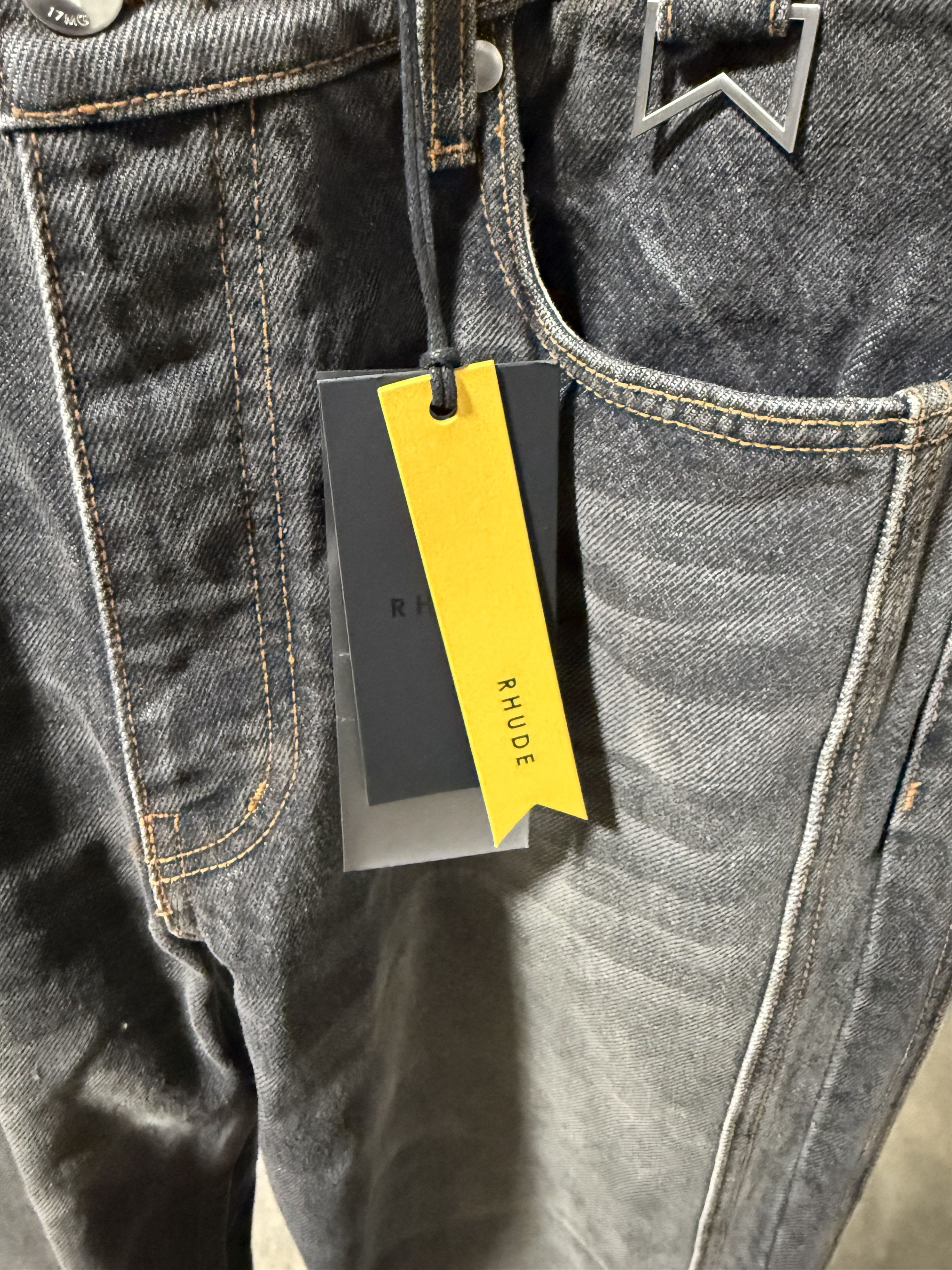 Rhude Rhude 90s Traxedo Denim 'Angoura Black' Size US 30 / EU 46 - 2 Thumbnail