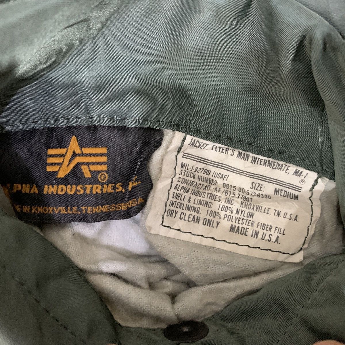 Alpha Industries Vintage USAF MA 1 Reversible Flight Bomber Jacket Size US M / EU 48-50 / 2 - 9 Thumbnail