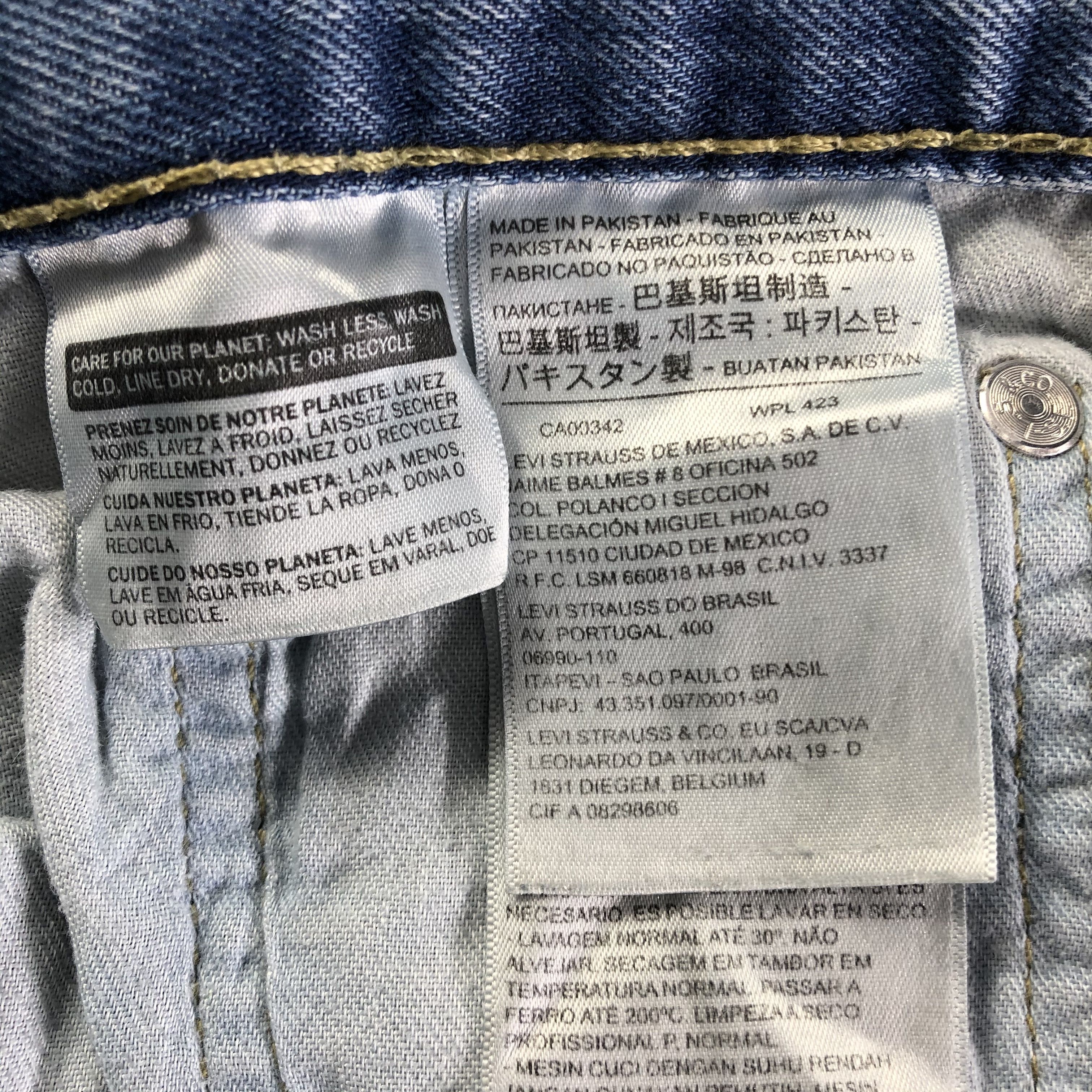 Levi's Vintage Blue Wash Levis 505 Jeans-J4444 Size US 33 - 12 Thumbnail