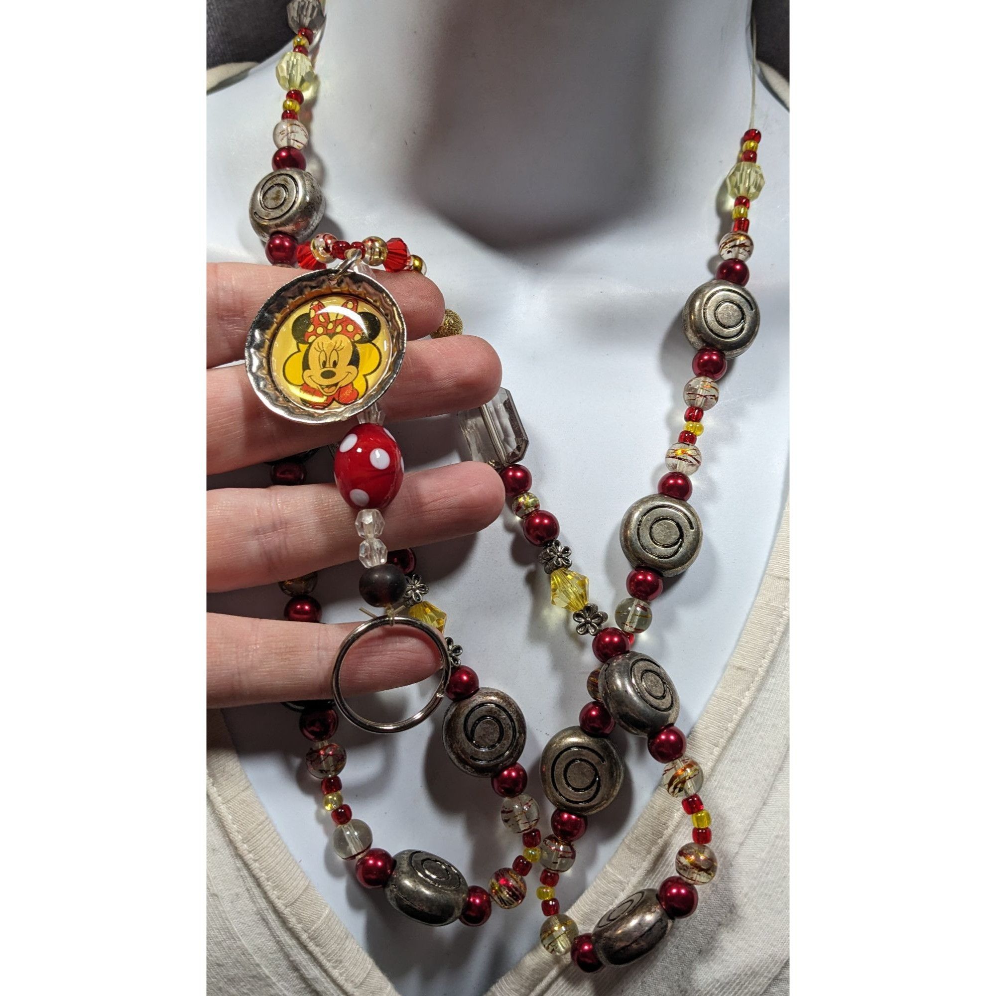 Other Upcycled Minnie Mouse Beaded Keychain Lanyard Size ONE SIZE - 3 Thumbnail