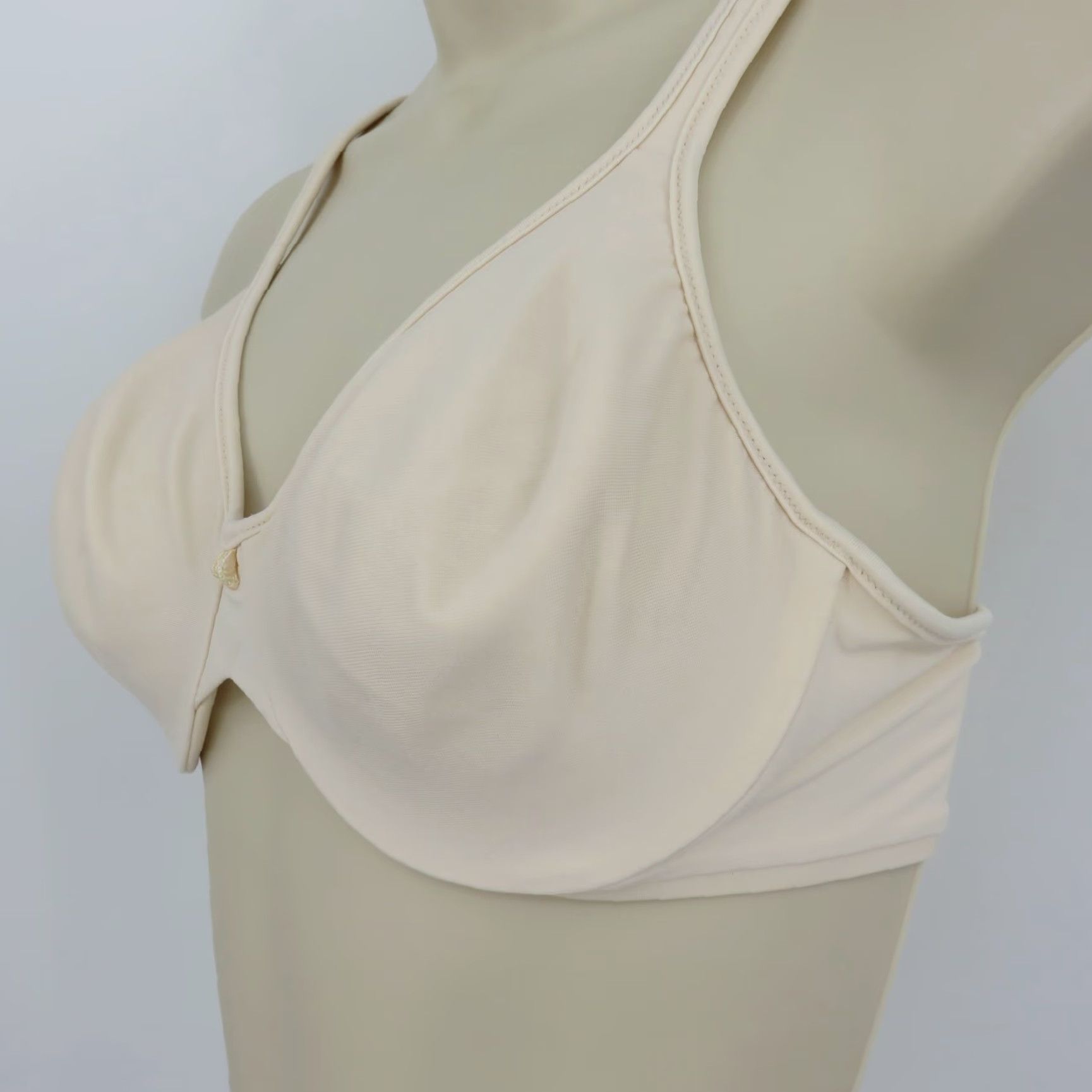 Vintage Bali Bra 36B Cream Solid Underwire Unlined Style 3383 Passion for Comfort Women Size ONE SIZE - 4 Thumbnail