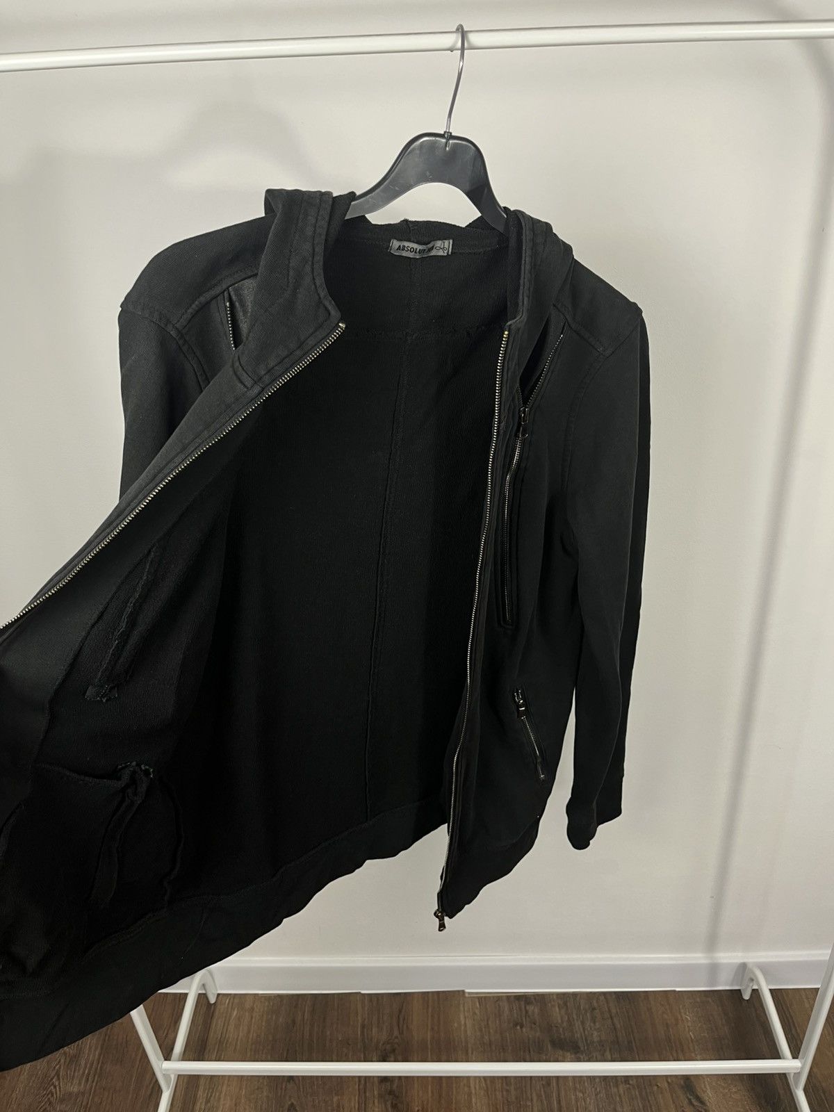 Other Black Multi-Zip Hoodie with Faux Leather Panels Y2K Style Size US L / EU 52-54 / 3 - 6 Thumbnail
