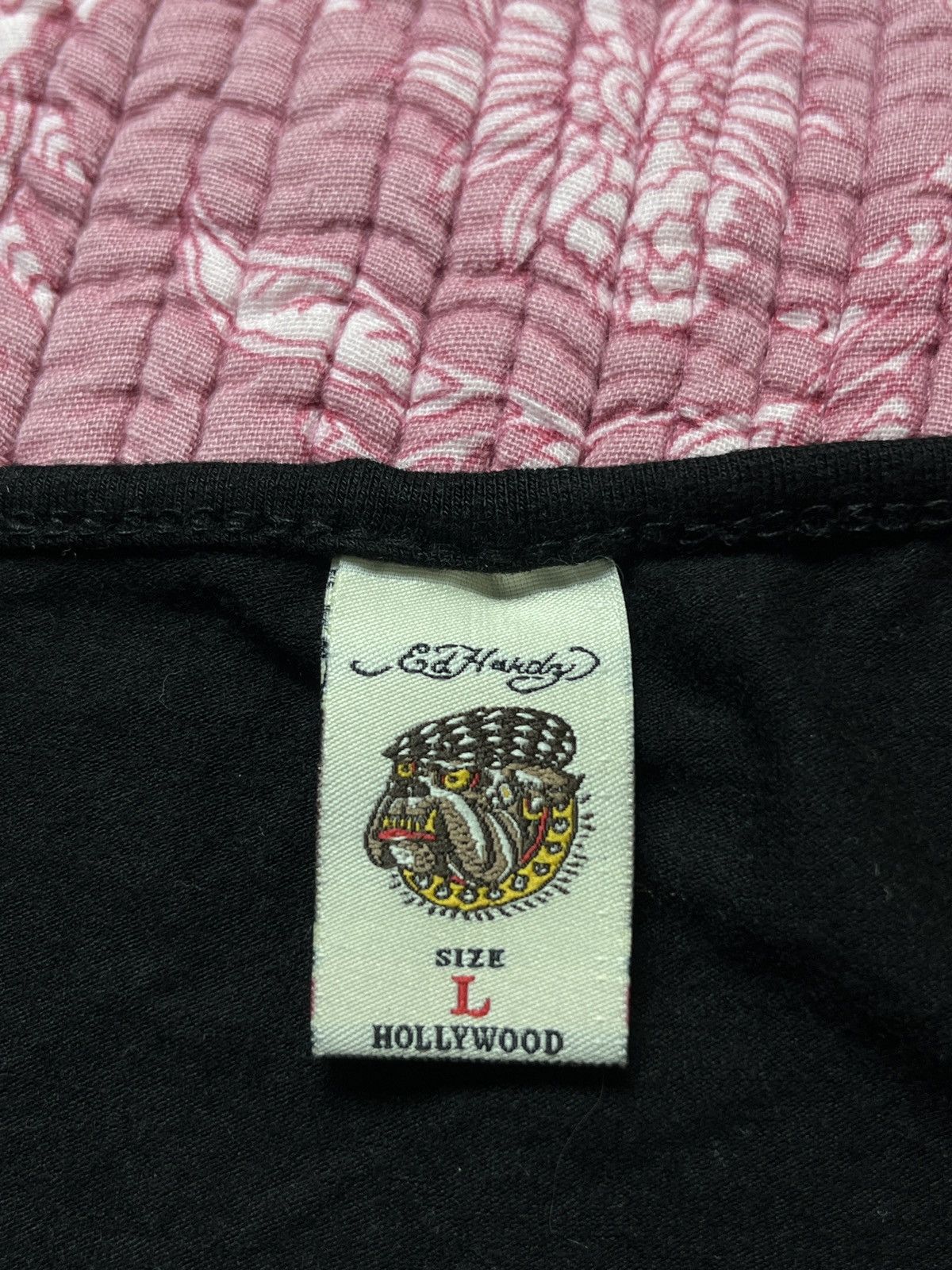 Christian Audigier ED HARDY CHRISTIAN AUDIGIER Y2000K OVERPRINTED DRESS - 1365 Size L / US 10 / IT 46 - 4 Thumbnail