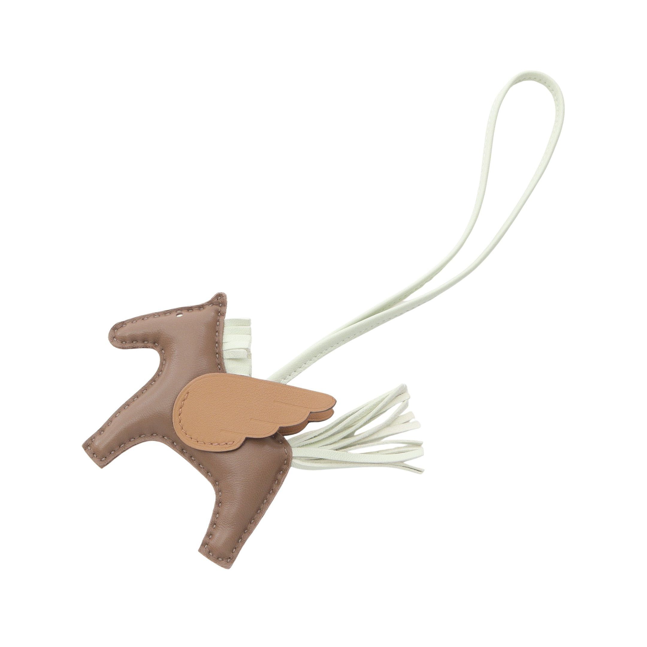 Hermes Hermes Rodeo Pegasus Pm Etoupe Vert Fizz Biscuit Bag Charm Veau Swift Aagneau Gray Brown Light Green U Stamp Size ONE SIZE - 1 Thumbnail