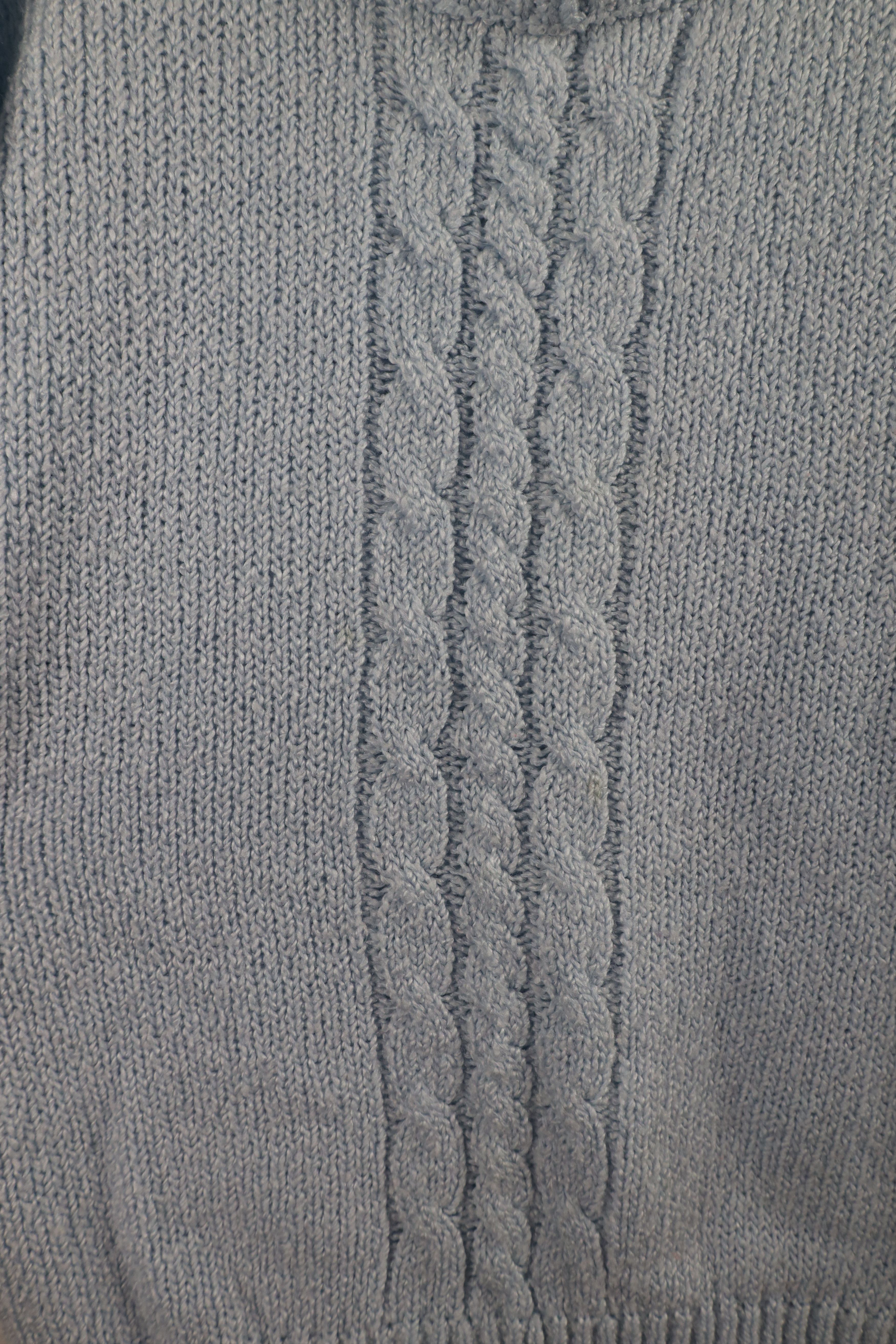 Vintage Vintage 90s Streetwear Chunky Cable Knit Mock Neck Sweater Size L / US 10 / IT 46 - 4 Thumbnail