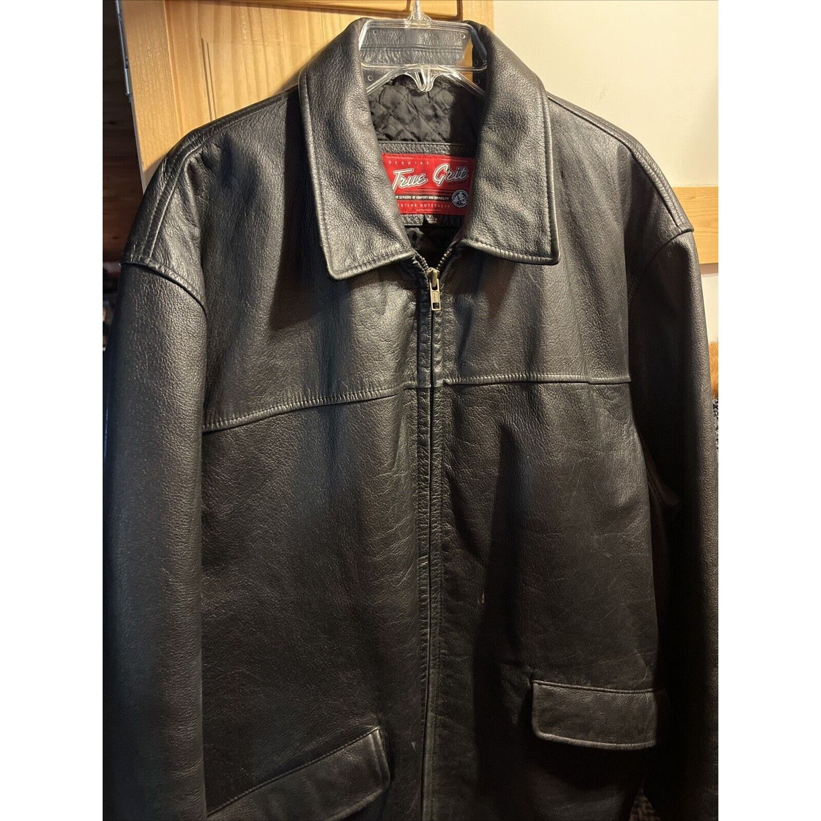 True Grit True Grit Vintage Men’s XL Leather Jacket Black LS Zip Y2K Size US XL / EU 56 / 4 - 1 Thumbnail
