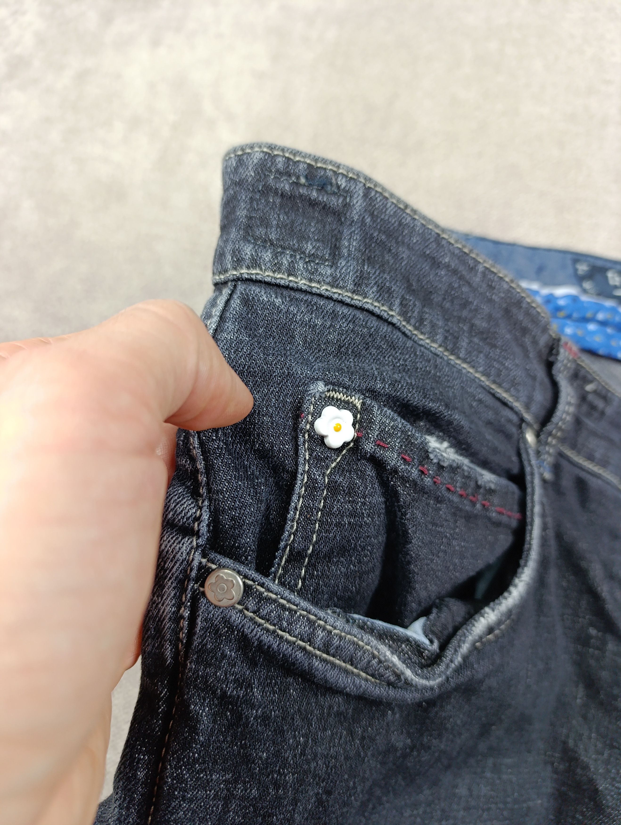 E. Marinella E.MARINELLA JEANS MILANO BUTTON FLY SLIM FIT FOR 100 YEARS Size US 37 - 12 Thumbnail