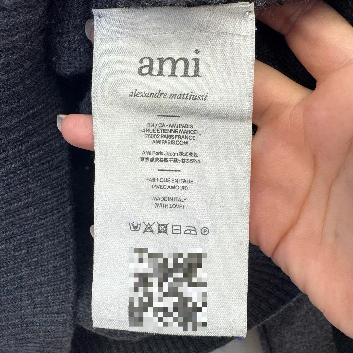 AMI AMI Grey Logo Heart Wool Pullover K36 Size US L / EU 52-54 / 3 - 4 Thumbnail