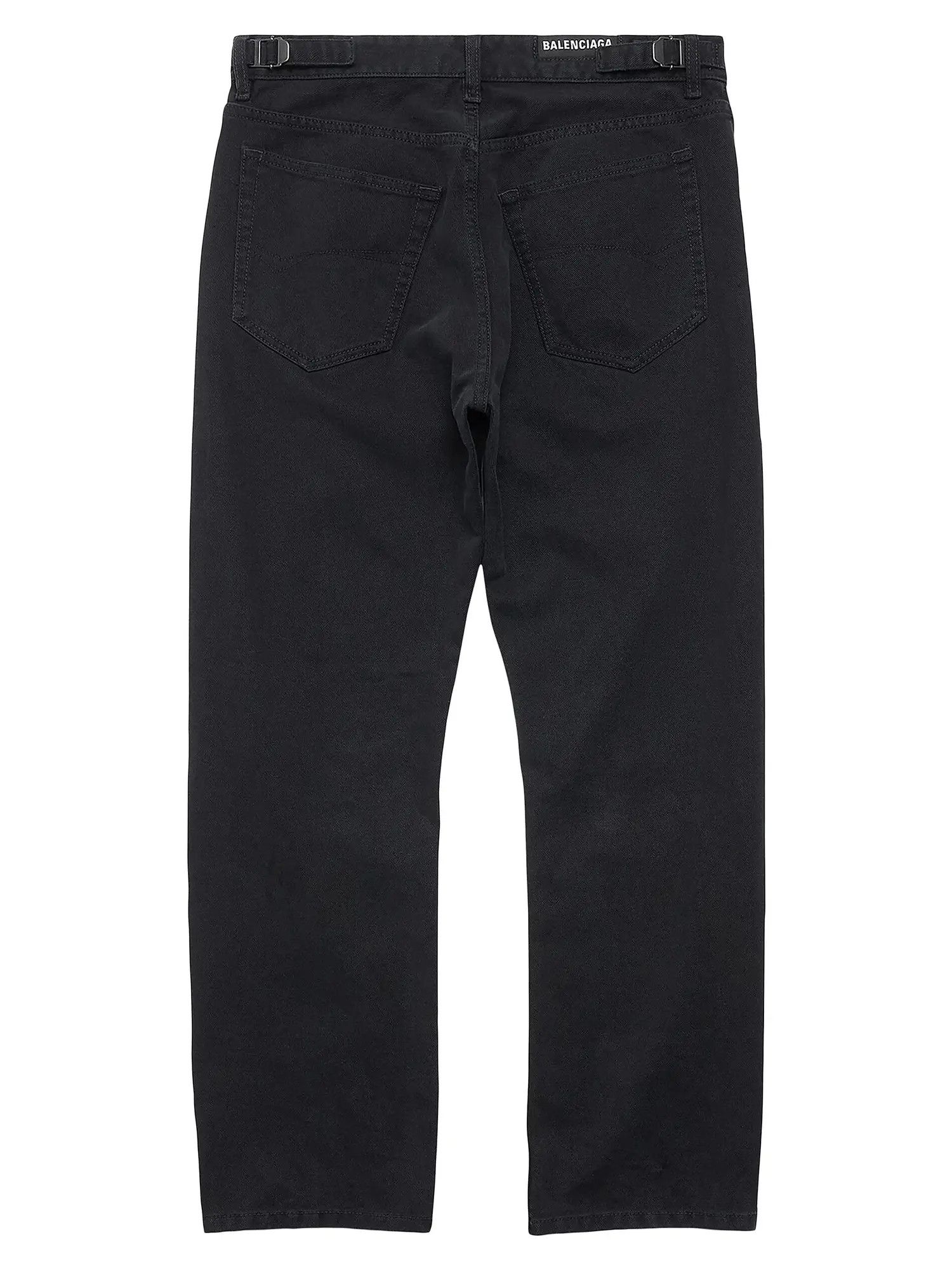 Balenciaga o1w1db11225 Loose Fit Buckle Pants in Black Size US 36 / EU 52 - 3 Thumbnail