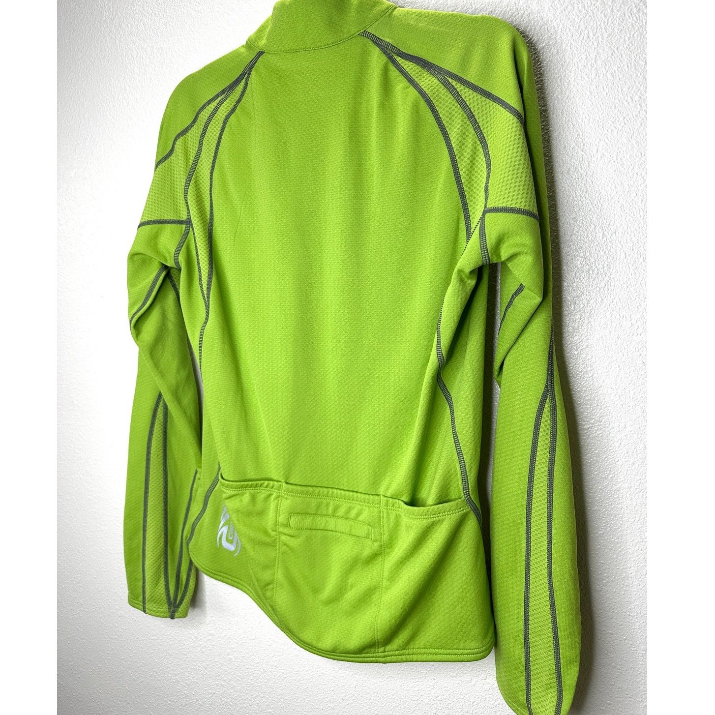 Other Cannondale Lime Green Front Zip Long Sleeve Workout Top L Size 34" / US 12 / IT 48 - 7 Thumbnail