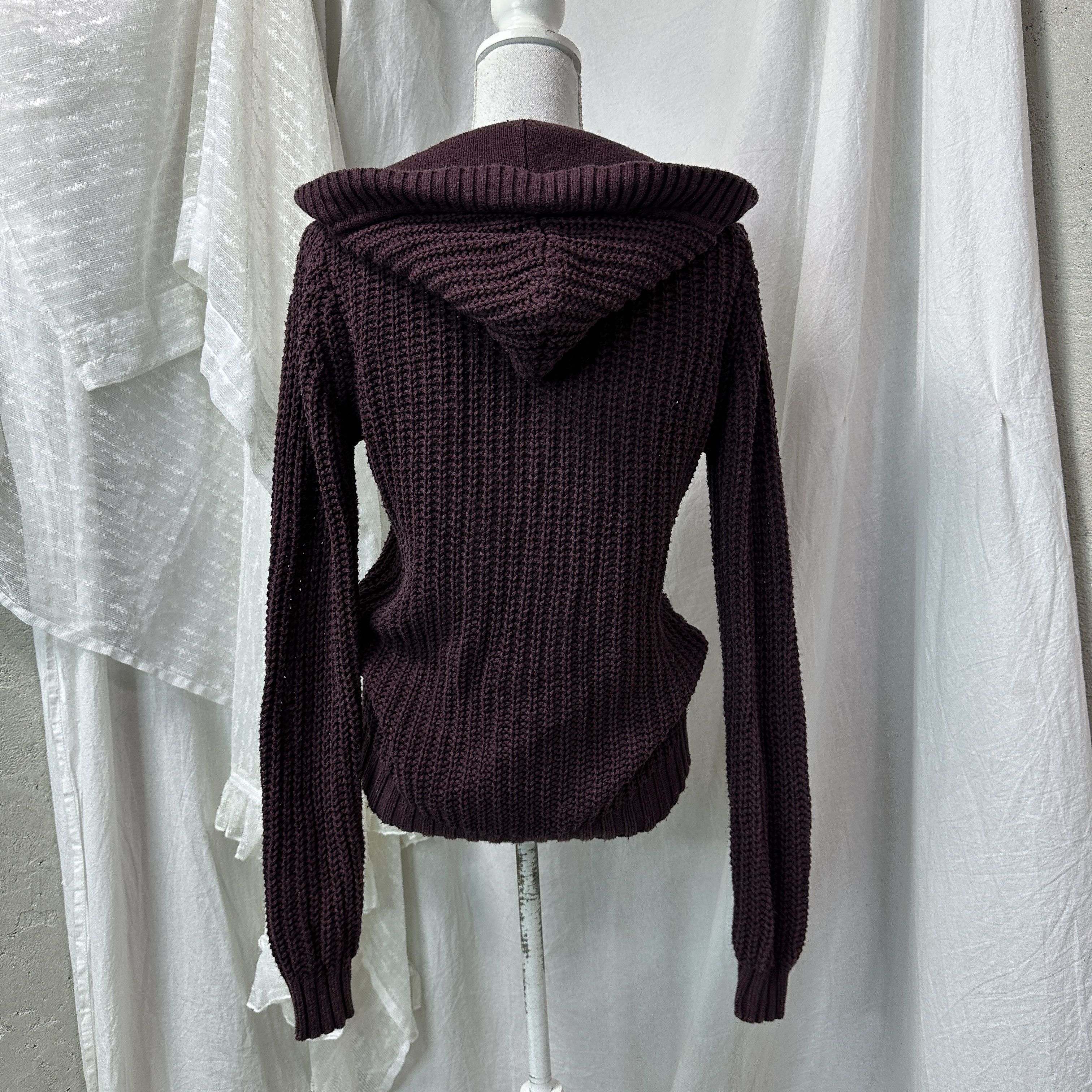 Vintage Vintage Buttoned Hoody Sweater Y2K Size S / US 4 / IT 40 - 3 Thumbnail