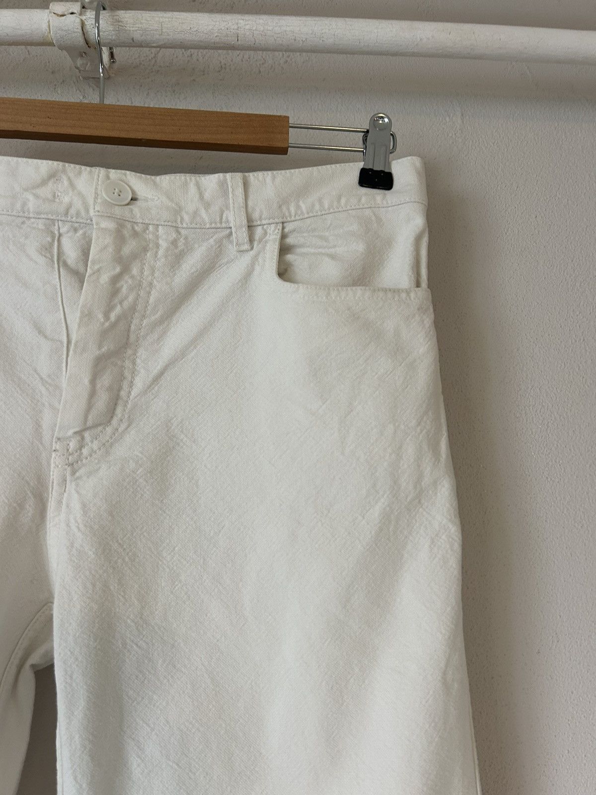 Haider Ackermann Haider Ackermann White Frayed Hem Pants Size 50 Size US 34 / EU 50 - 4 Thumbnail