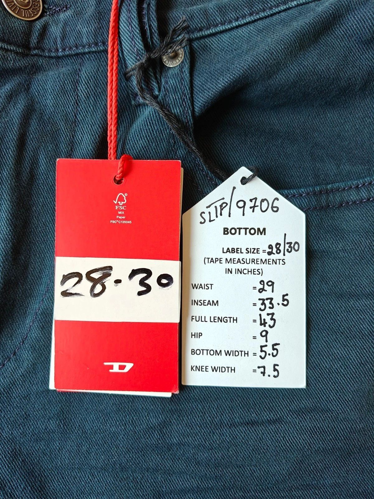 Diesel Diesel 2019 D-STRUKT L.30 MENS JEANS SLTP/9706 Size US 28 / EU 44 - 6 Thumbnail