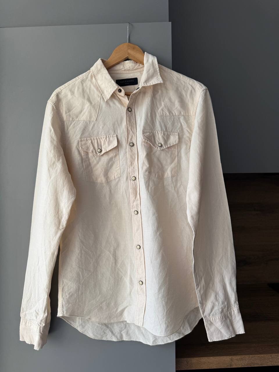 Allsaints All Saints Halleck Linen Solid Shirt Size Small Size US S / EU 44-46 / 1 - 1 Thumbnail