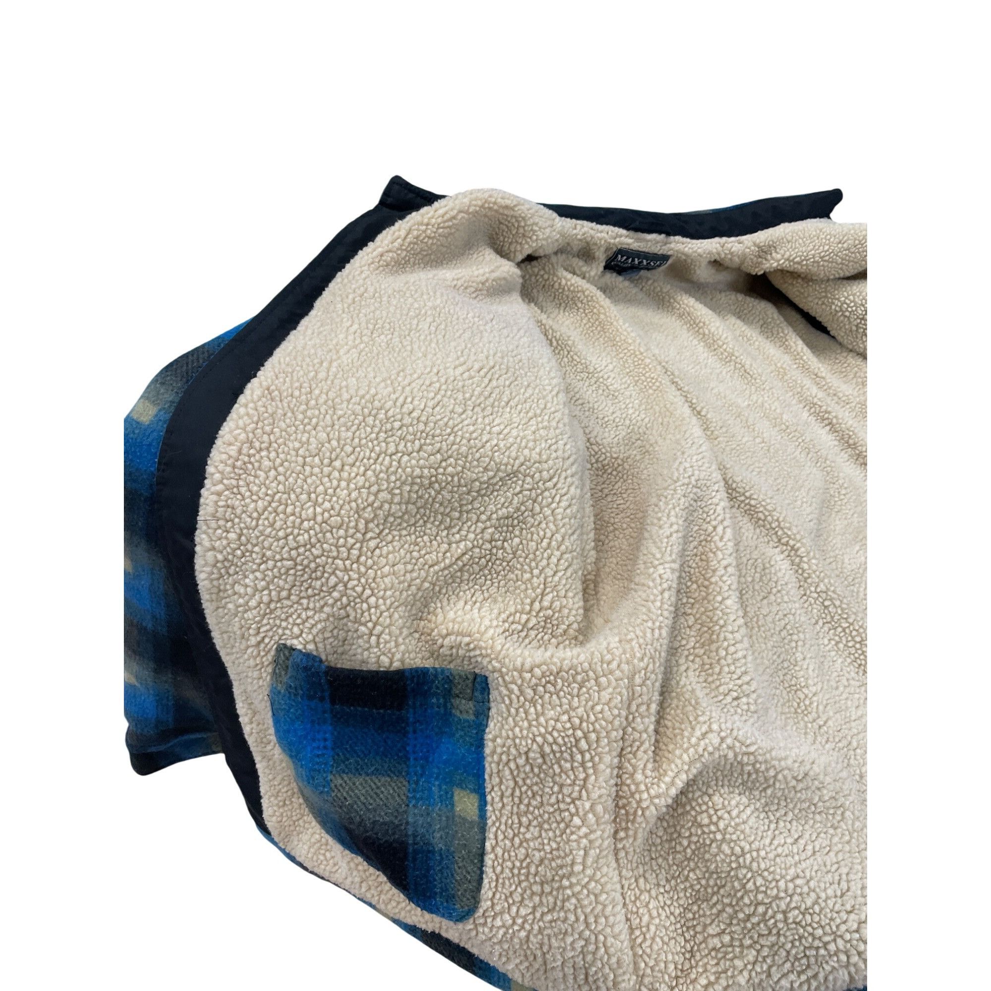 Other Maxxsel Mens Sherpa-Lined Buffalo Plaid Jacket Blue/Black XL Size US XL / EU 56 / 4 - 14 Thumbnail
