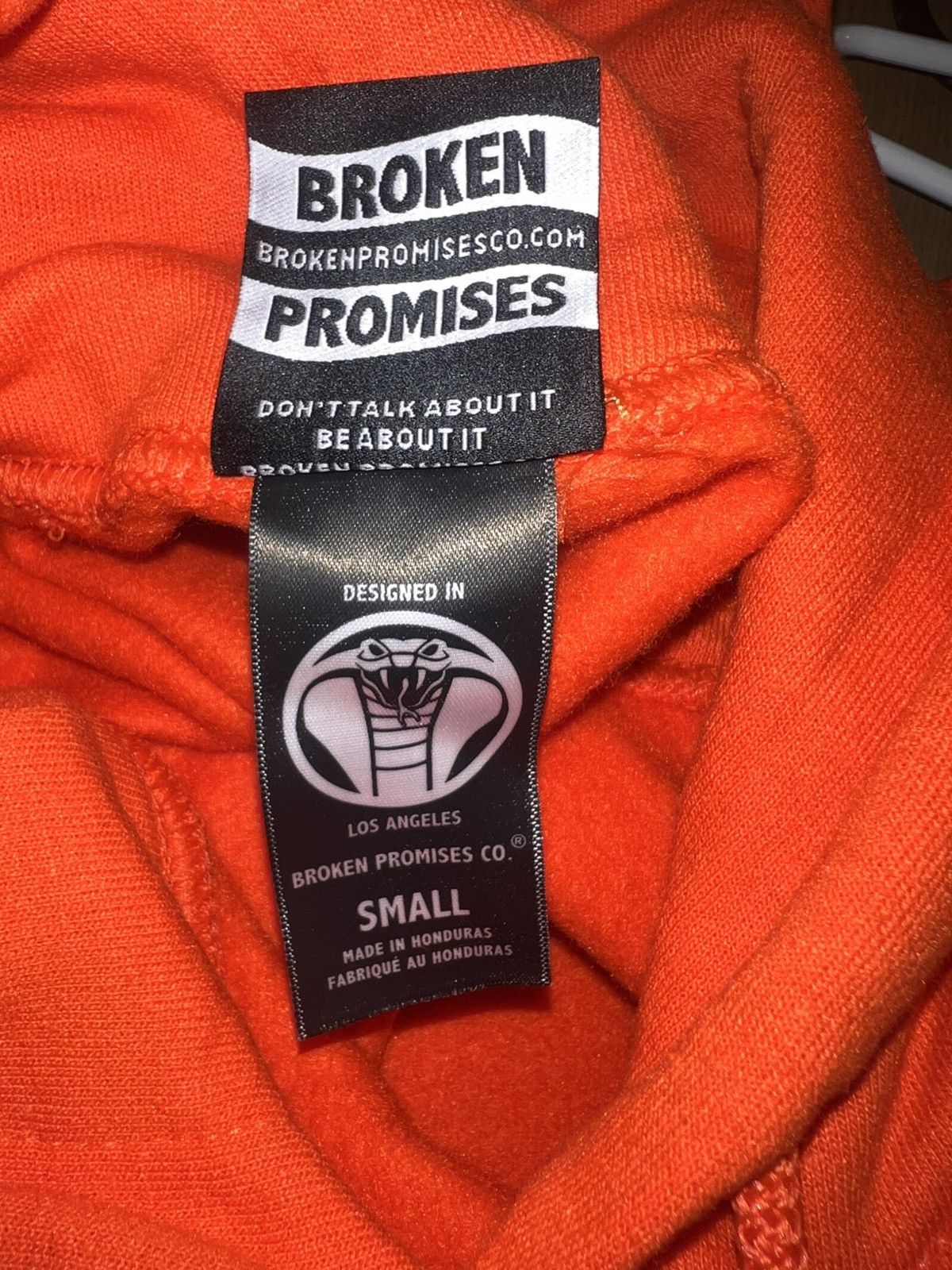 Broken Promises Co. NWOT Broken Promises Orange Hoodie small men’s graphic Size US S / EU 44-46 / 1 - 7 Thumbnail
