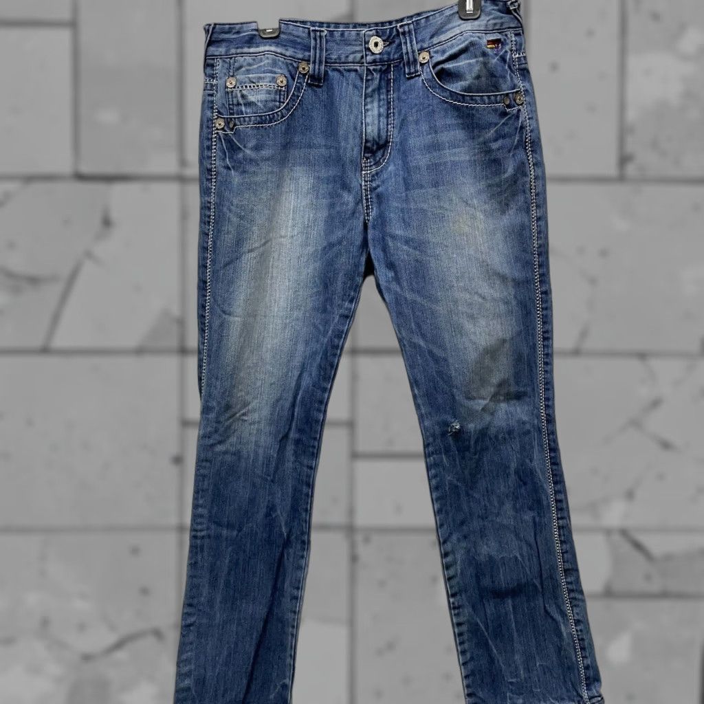 Vintage DOHC Revolution Jeans Straight Leg Mens 34x32 Blue Regular 34 Inseam Size US 34 / EU 50 - 1 Thumbnail