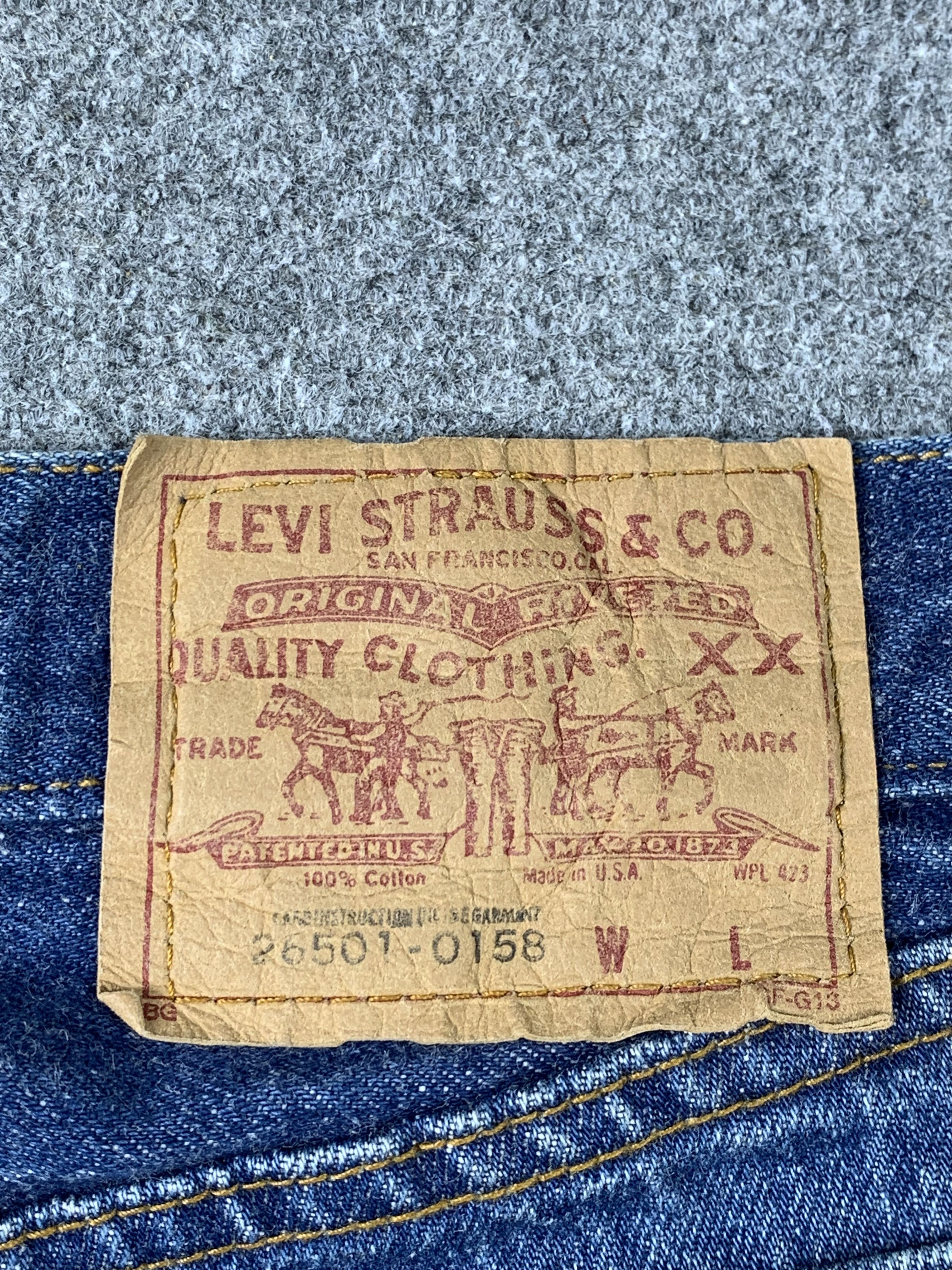 Levi's Vintage 90s Levis 501 Faded Blue Jeans DP1982 Size US 30 / EU 46 - 5 Thumbnail