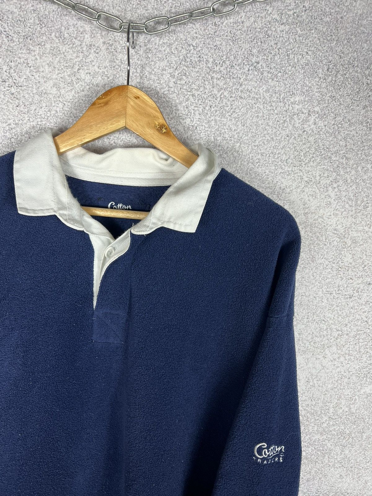 Cotton Traders Vintage Cotton Traders Fleece Rugby Shirt Y2K Sweatshirt Size US XL / EU 56 / 4 - 2 Thumbnail