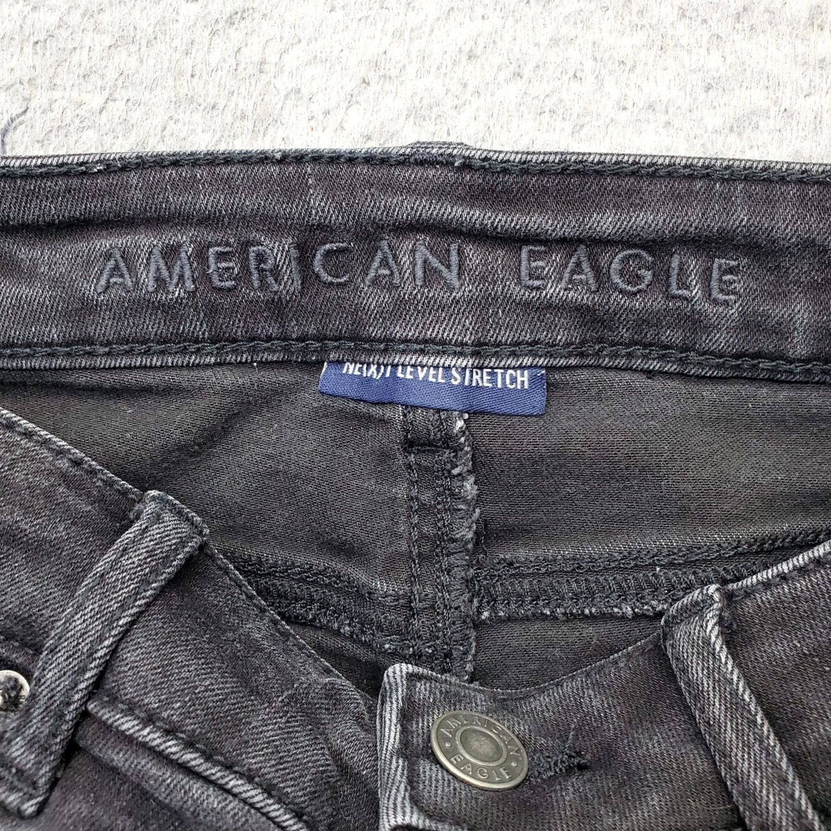 American Eagle Outfitters American Eagle Outfitters Denim Shorts Women 0 Black Stretch Distressed 5-Button Fly Size 25" / US 0 / IT 36 - 7 Thumbnail