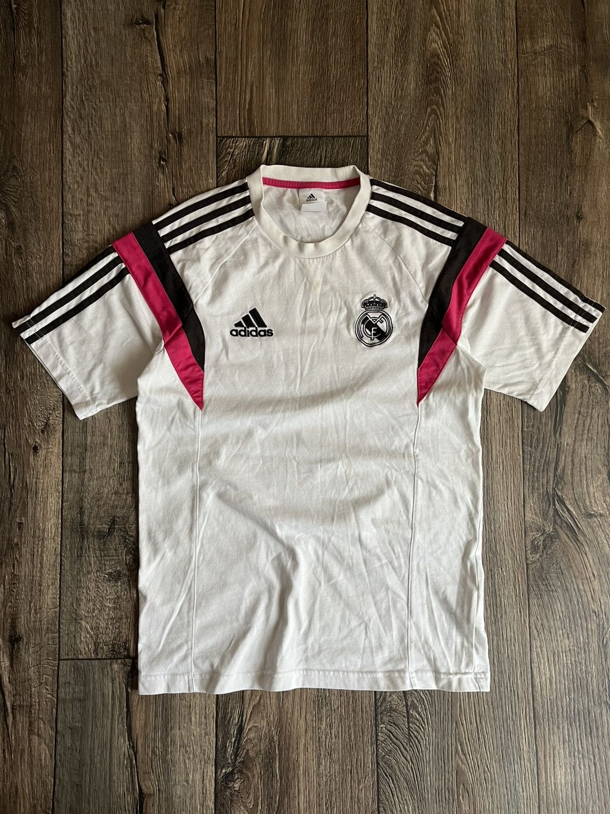 Adidas × Vintage Adidas Real Madrid 2014/2015 Pre Training Football T-shirt Size US S / EU 44-46 / 1 - 1 Thumbnail