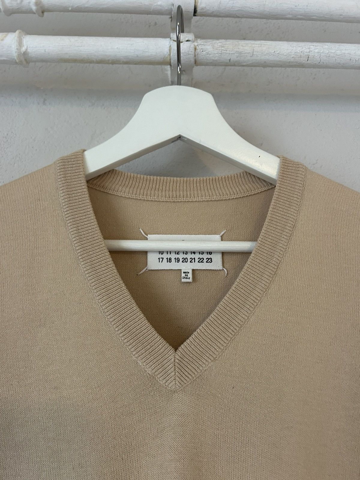 Maison Margiela Cotton Sweater with Suede Elbow Patches Size US S / EU 44-46 / 1 - 2 Thumbnail