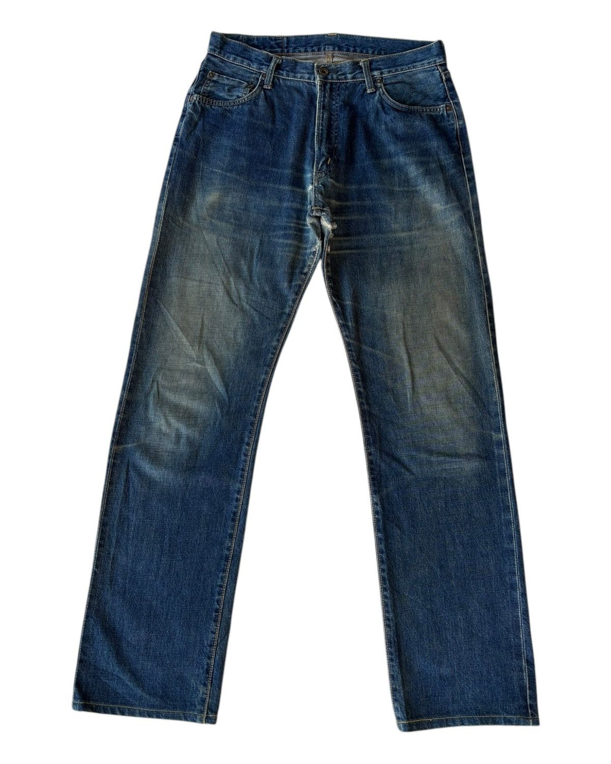 Edwin 🔥EDWIN 505xx SELVEDGE BAGGY JEANS RIPPED DISTRESSED DENIM Size US 33 - 7 Thumbnail