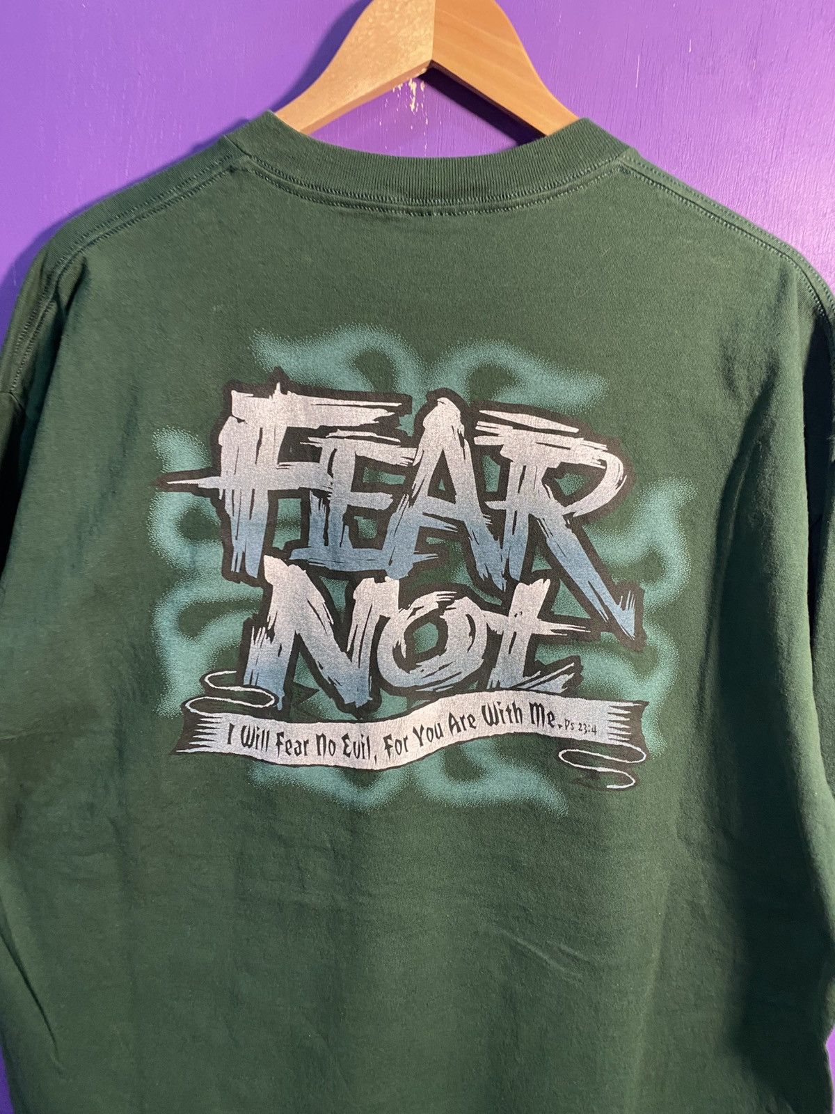 Other Vintage 90s Fear not for you are with me Jesus tee Size US XL / EU 56 / 4 - 3 Thumbnail