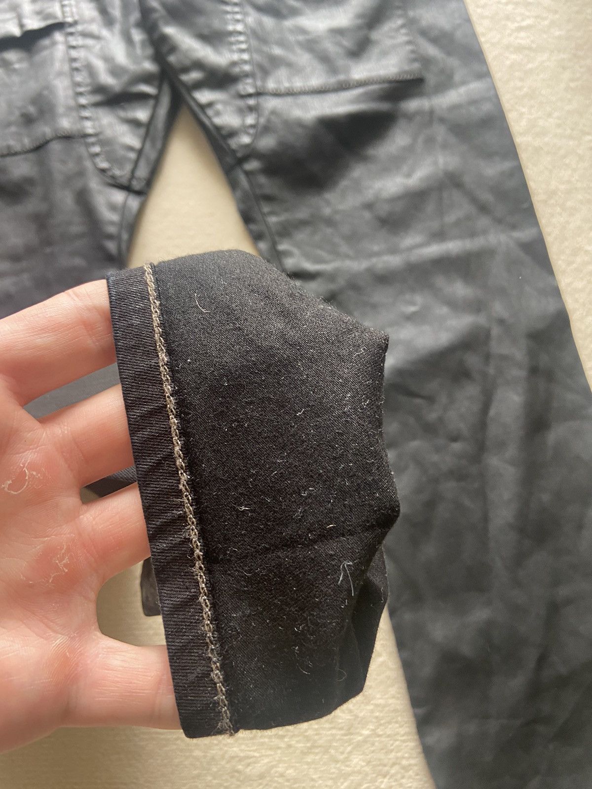 Rick Owens × Rick Owens Drkshdw * RARE * SBW HEAVY WAXED CREATCH CARGO PANTS SIZE L Size US 34 / EU 50 - 6 Thumbnail